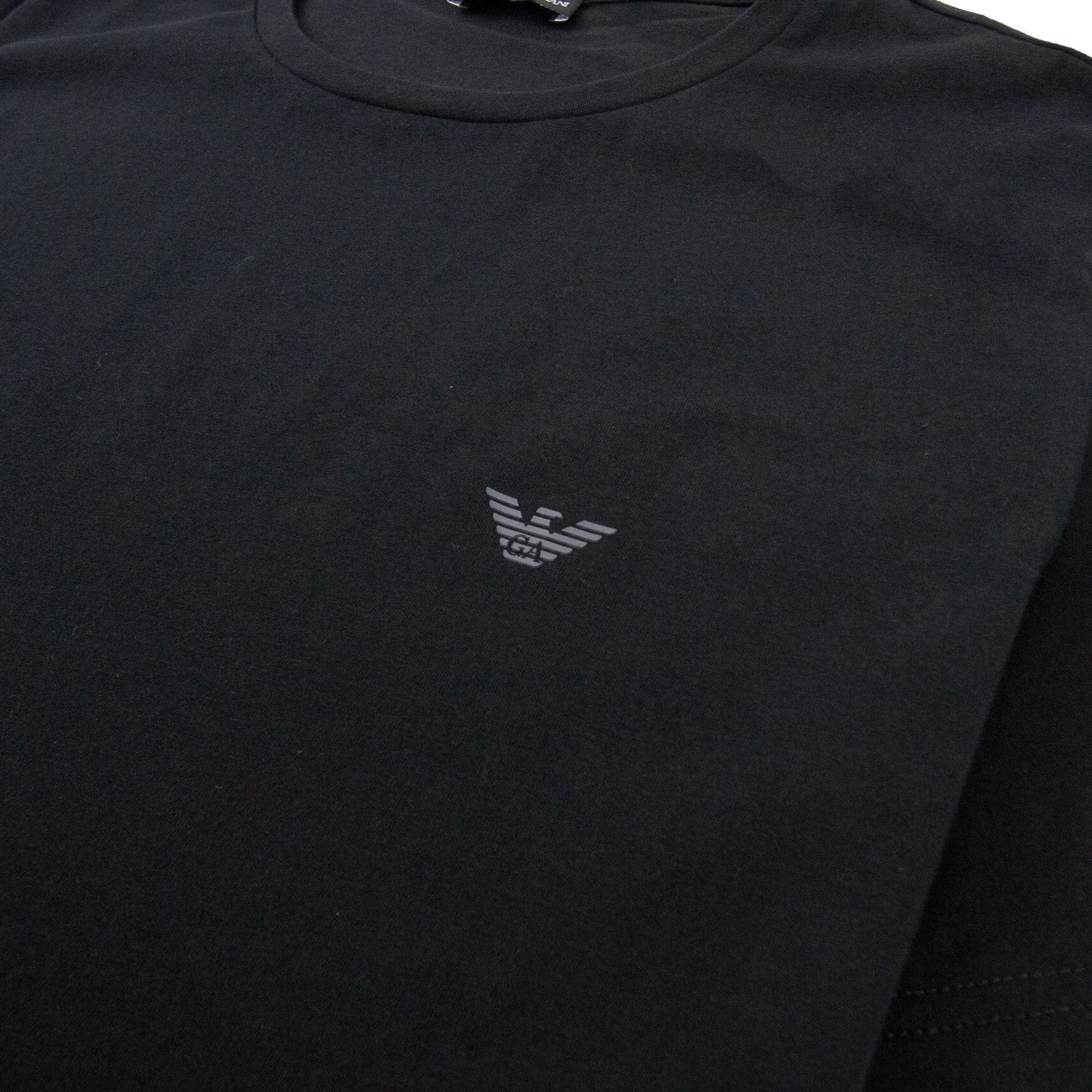 Emporio Armani Chest Logo Side Straight T-Shirt Black 00020