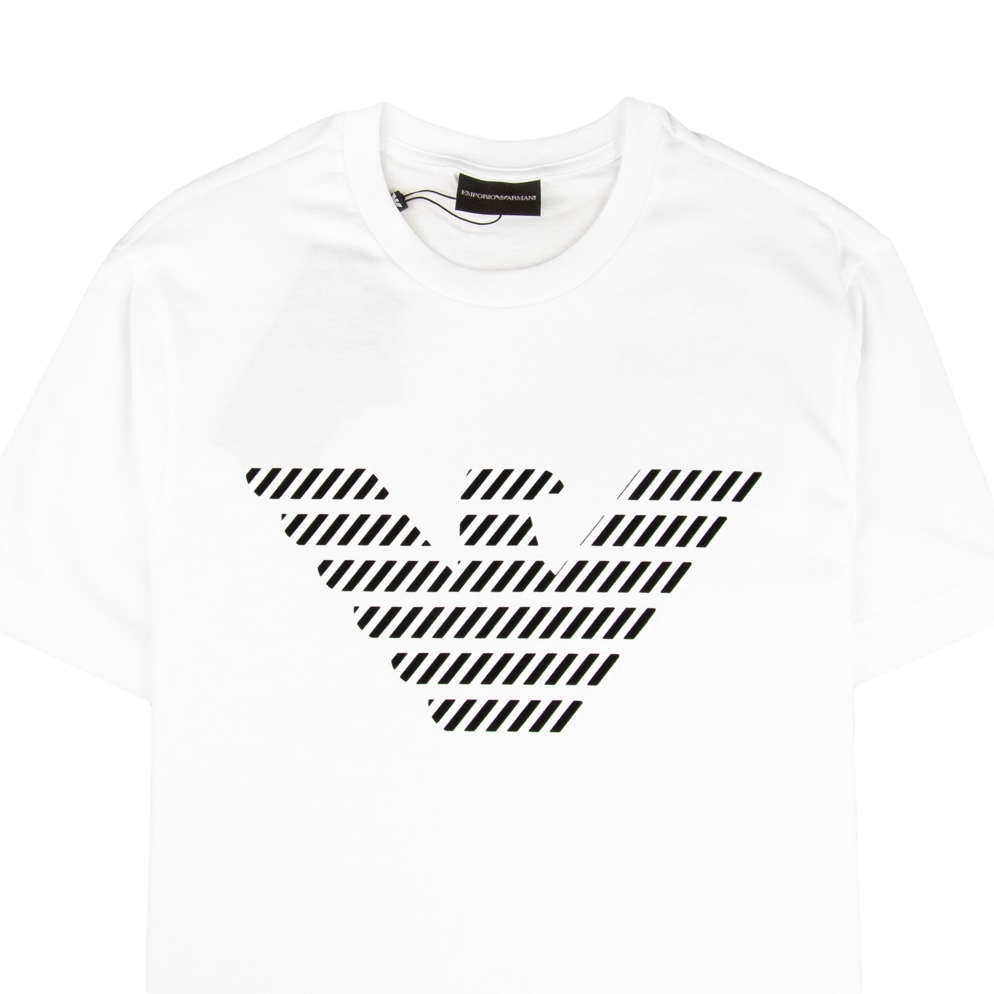 Emporio Armani Diagonal Eagle Logo T-shirt Bianco Ottico 0100