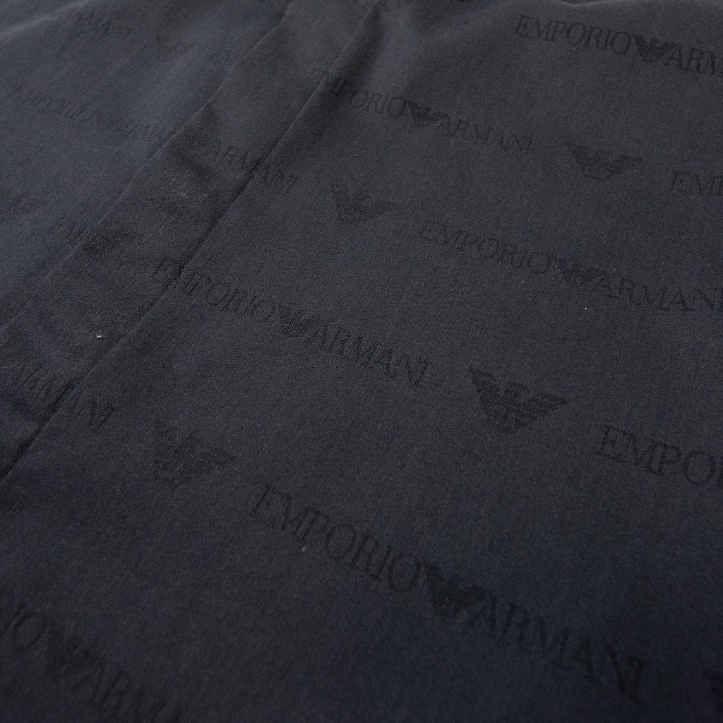 Emporio Armani Jacquard Long Sleeve Logo Shirt Black