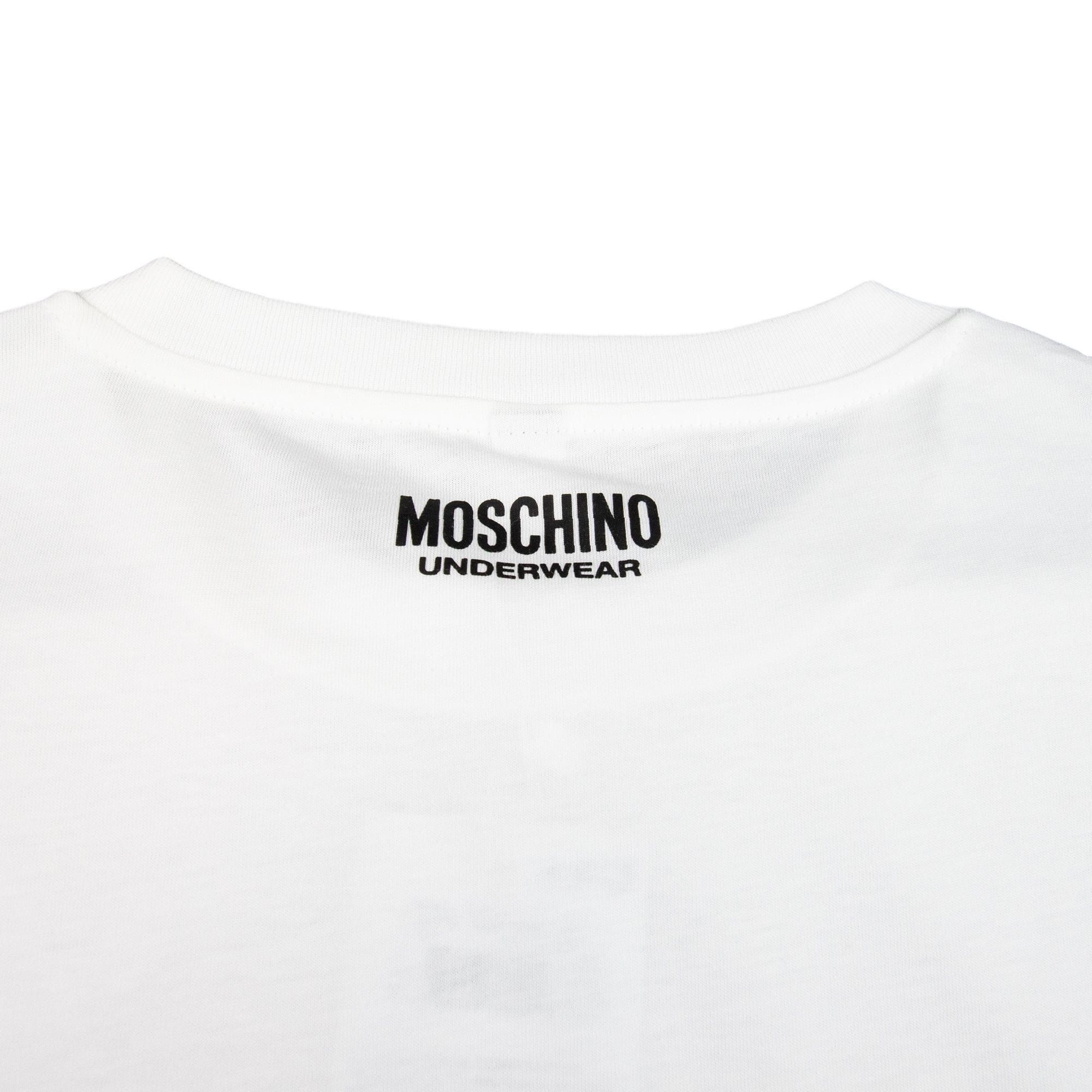 Moschino Underwear Tape Logo T-shirt White 001