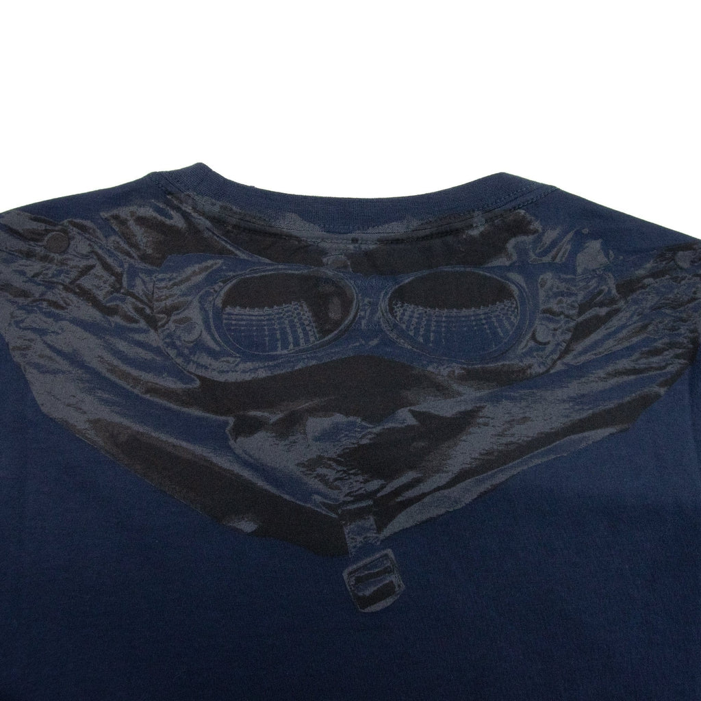 CP Company Reverse Goggle Print T-Shirt Navy 888