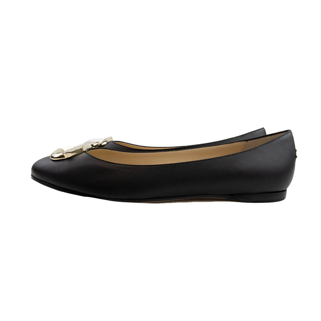 Jimmy Choo Garmeen Nappa Leather Ballet Flats Black