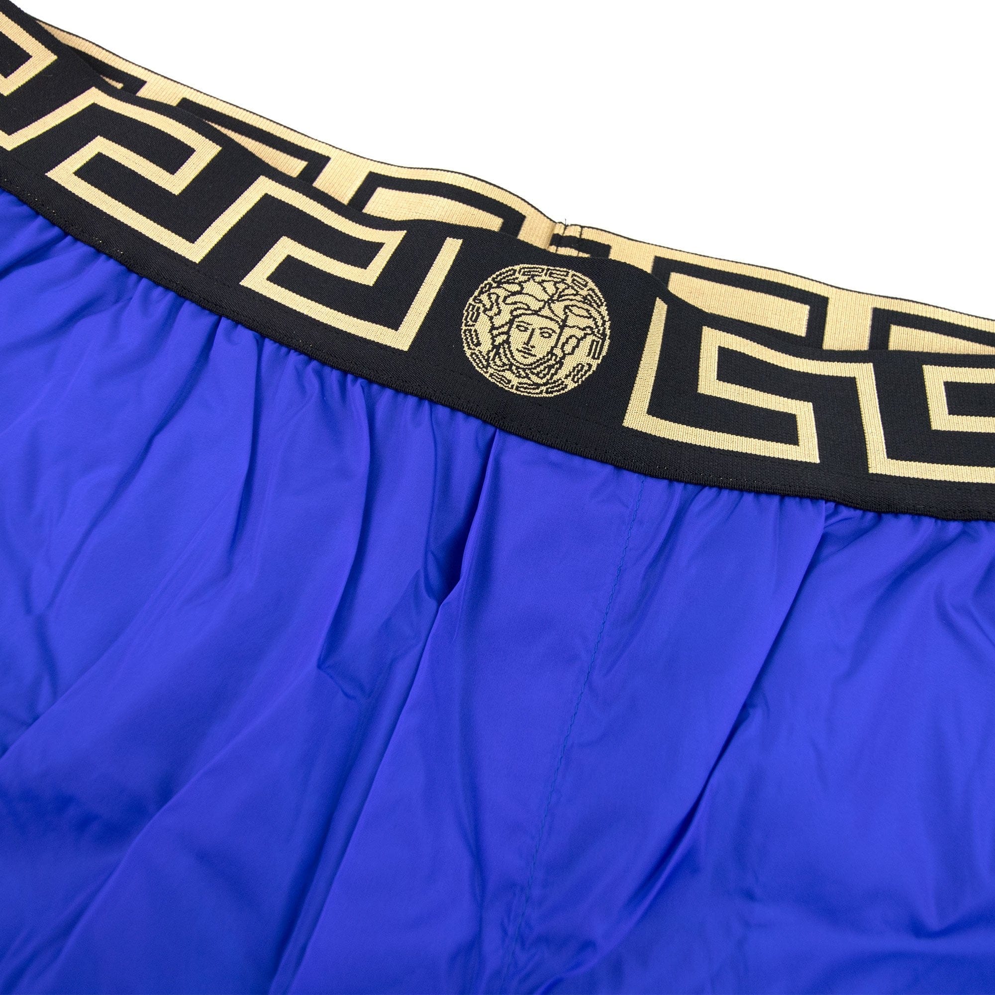 Versace Medusa Waistband Long Swim Shorts Bluette