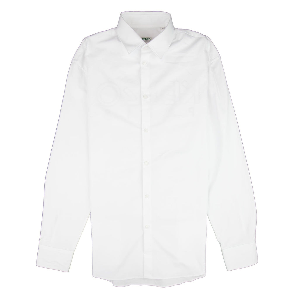 Kenzo Back Logo Long Sleeve Shirt White