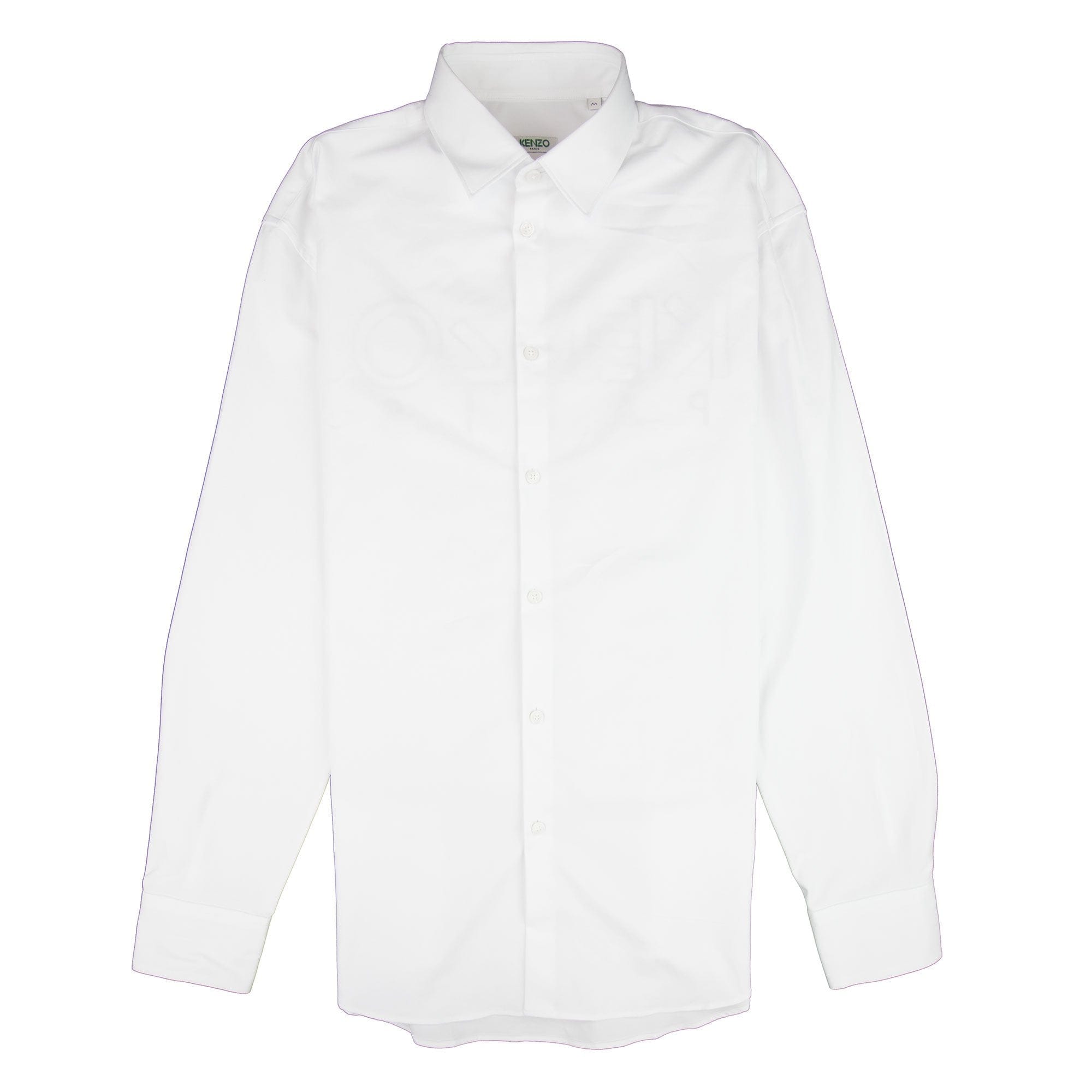 Kenzo Back Logo Long Sleeve Shirt White