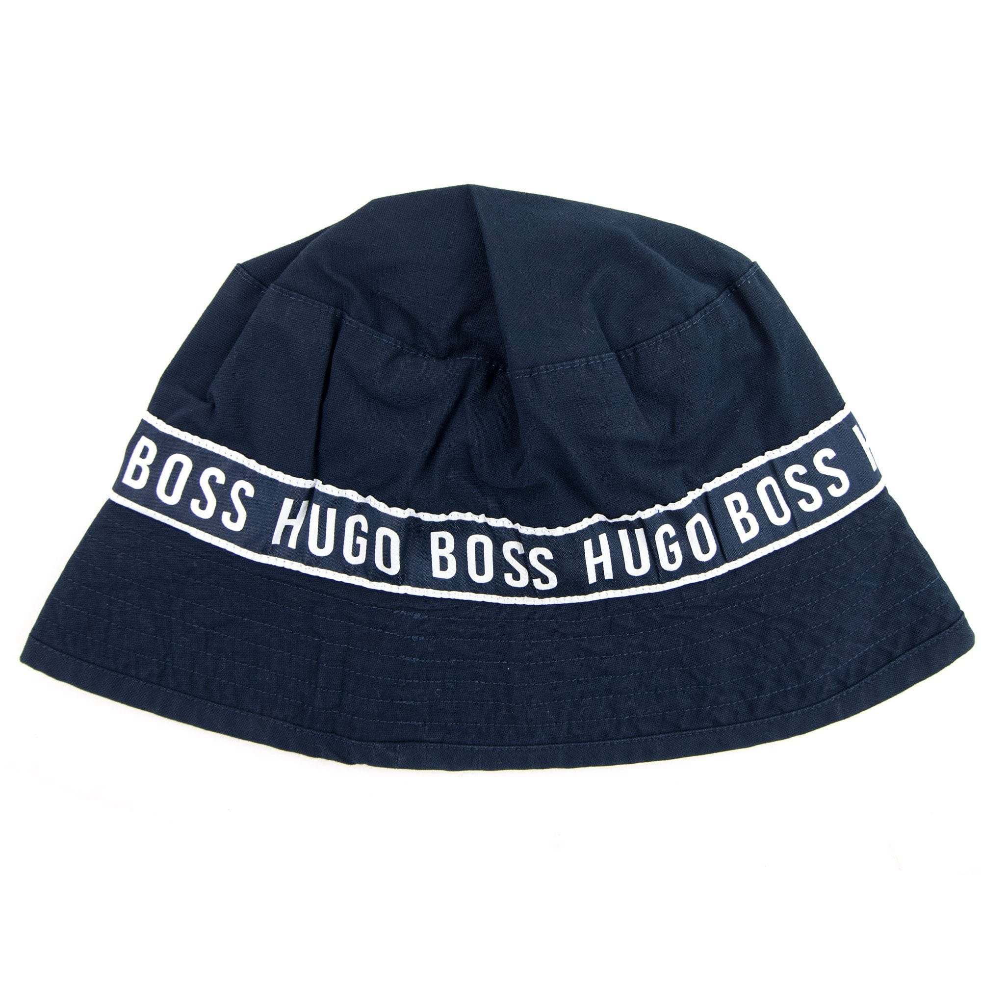 Hugo Boss Kids Logo Bucket Hat Navy