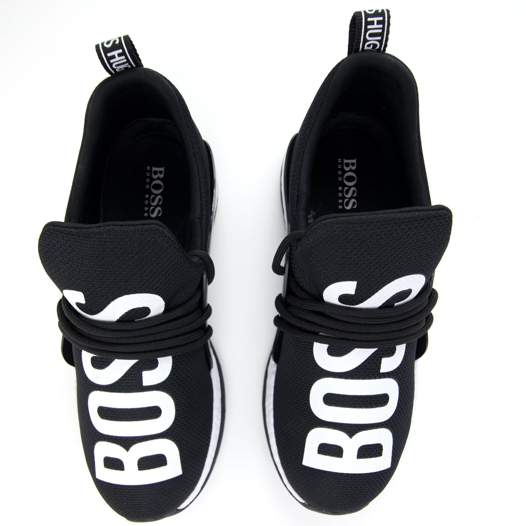 Hugo Boss Kids Large Boss Running Trainer Black/white