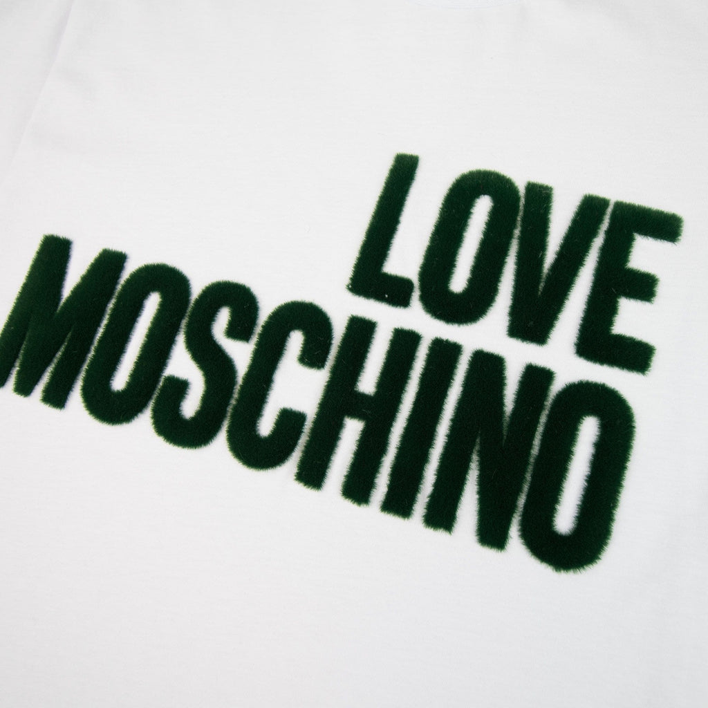 Love Moschino Grass Logo T-shirt White