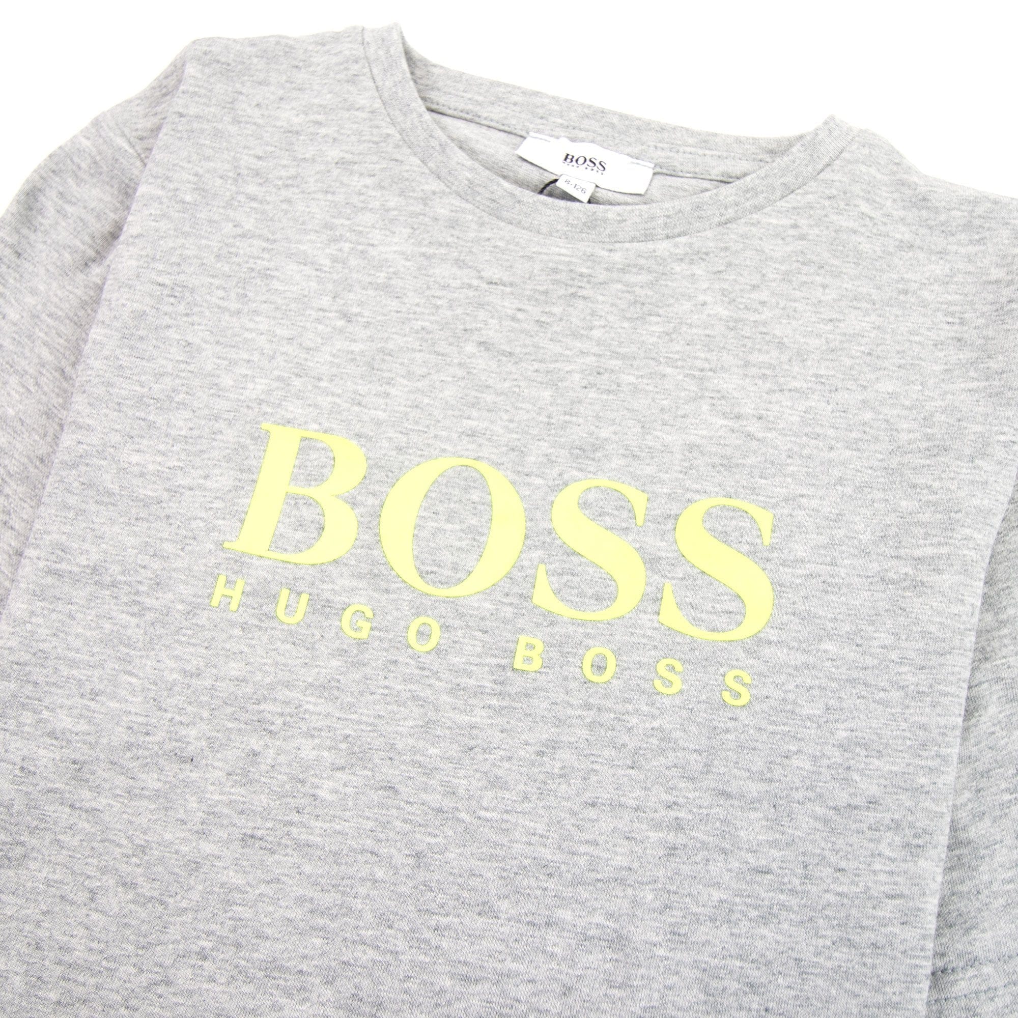 Hugo Boss Kids Small Chest Logo T-shirt Grey/lime