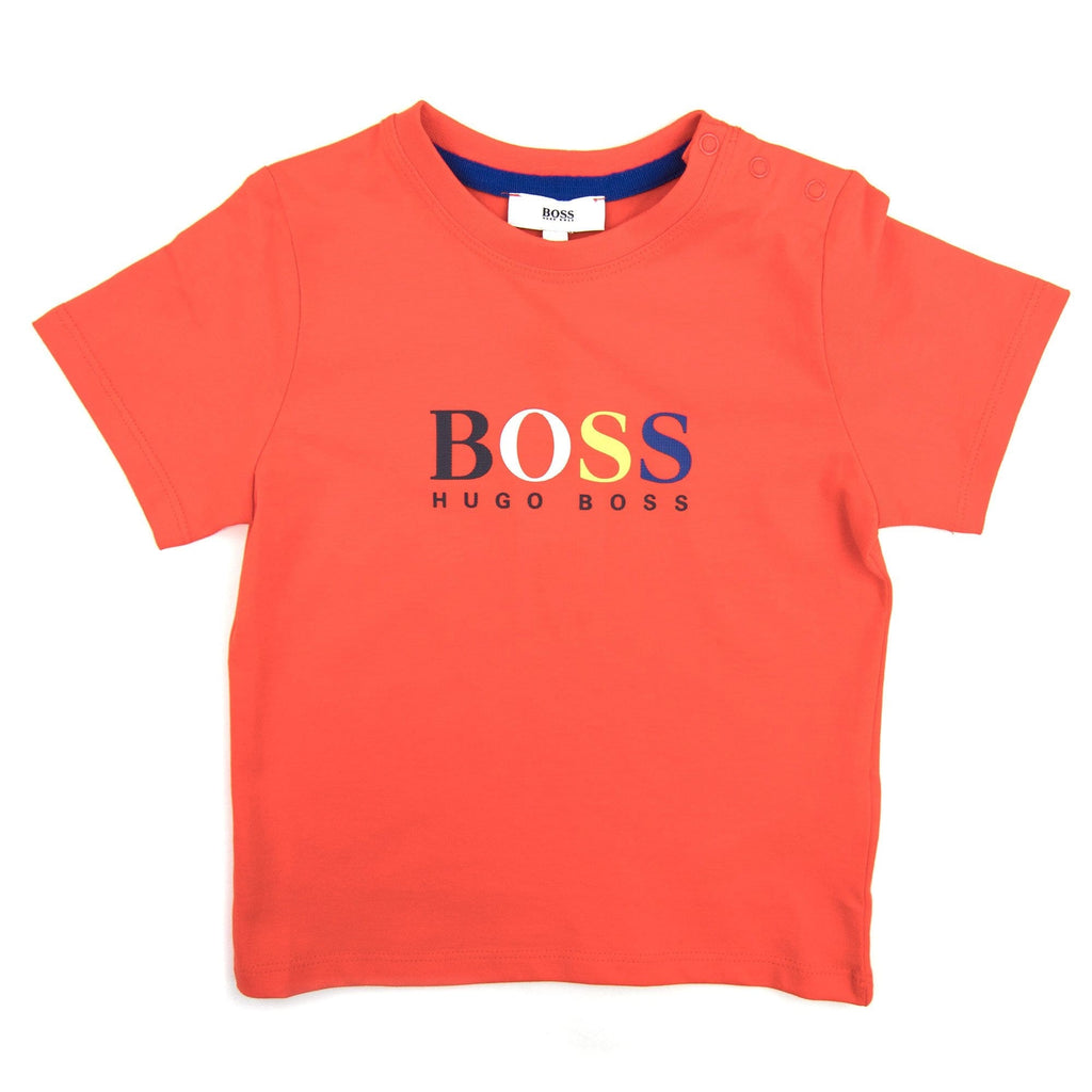 Hugo Boss Kids Multi Logo T-shirt Red