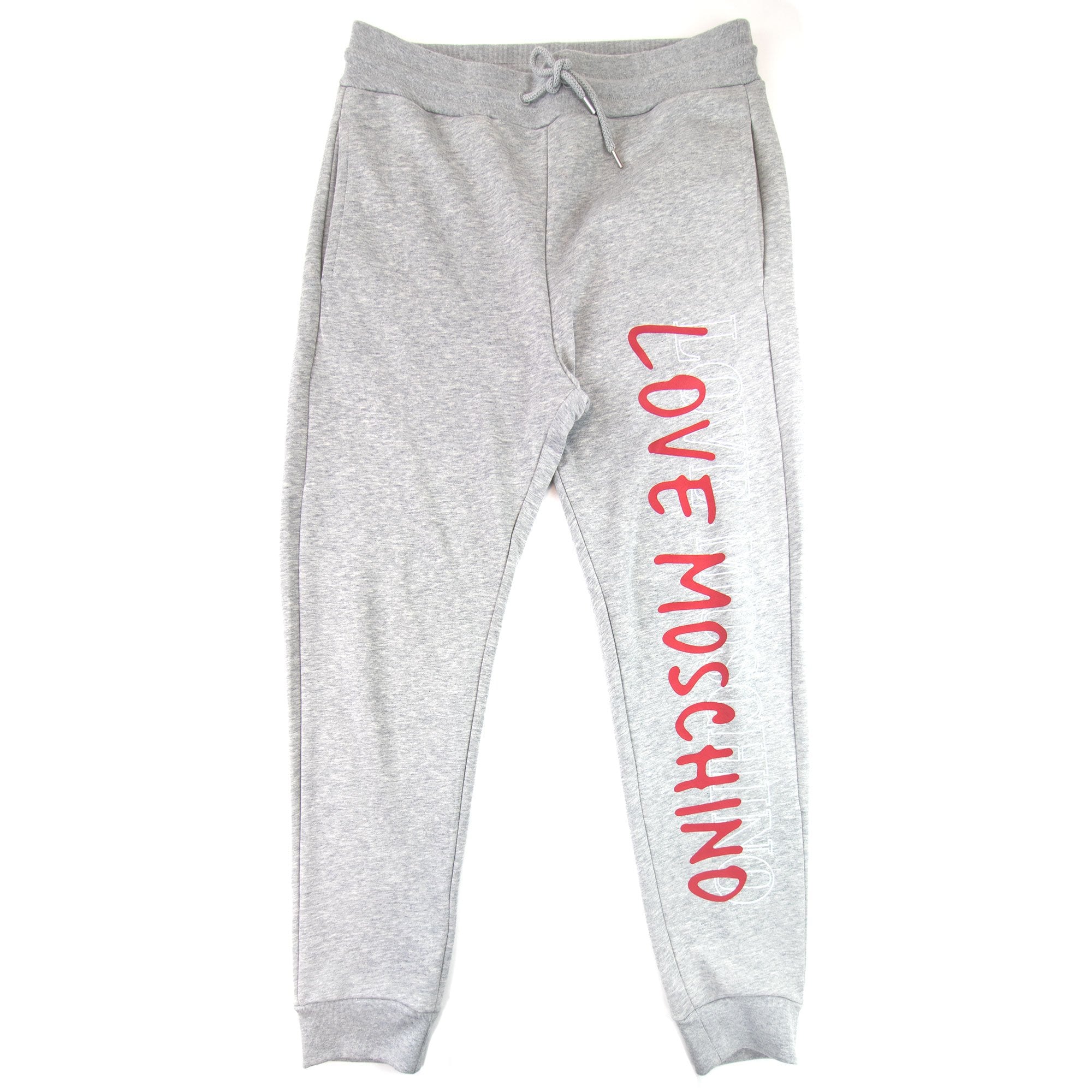 Love Moschino Overlap Script Logo Sweatpants Grey