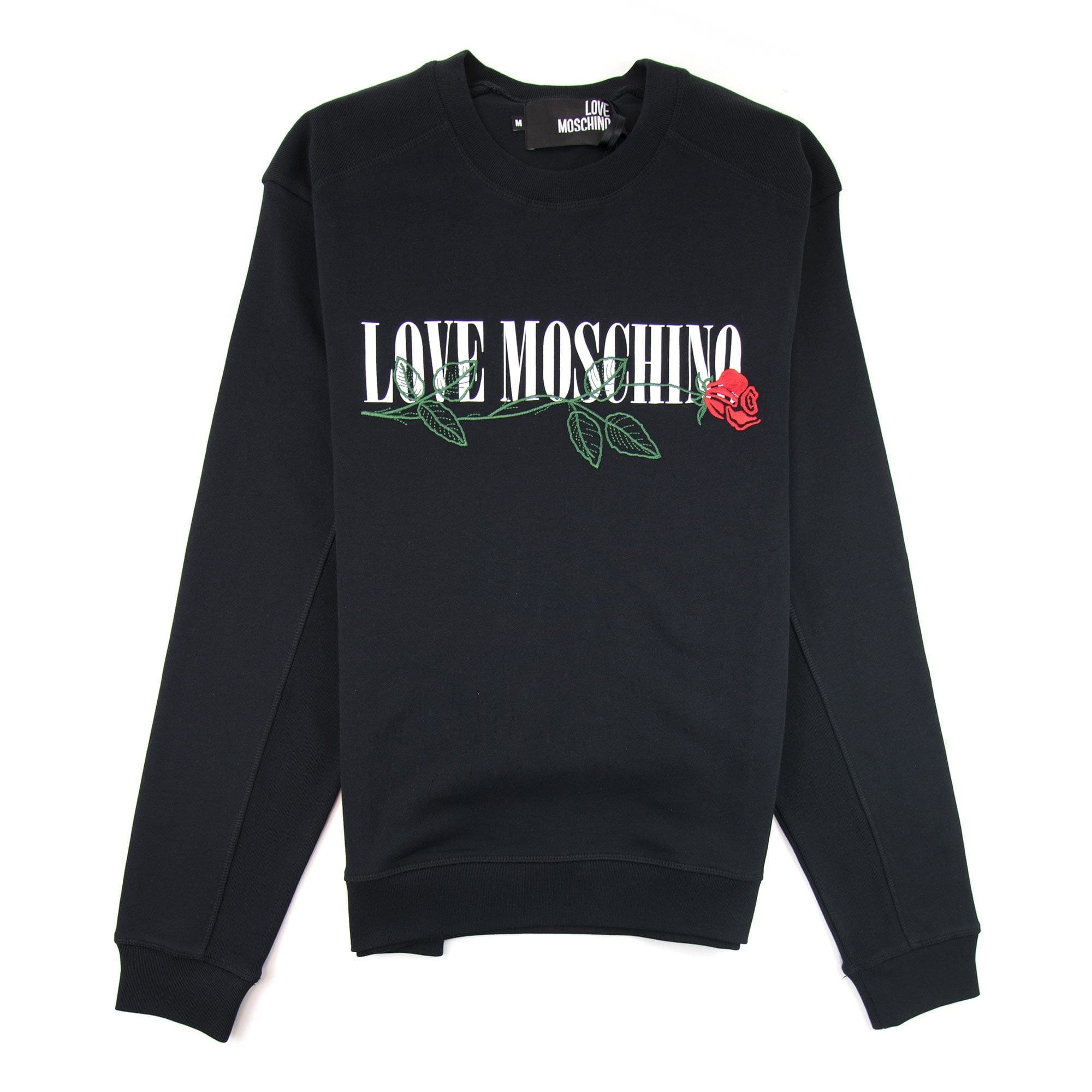 Love Moschino Rose Logo Sweatshirt Black