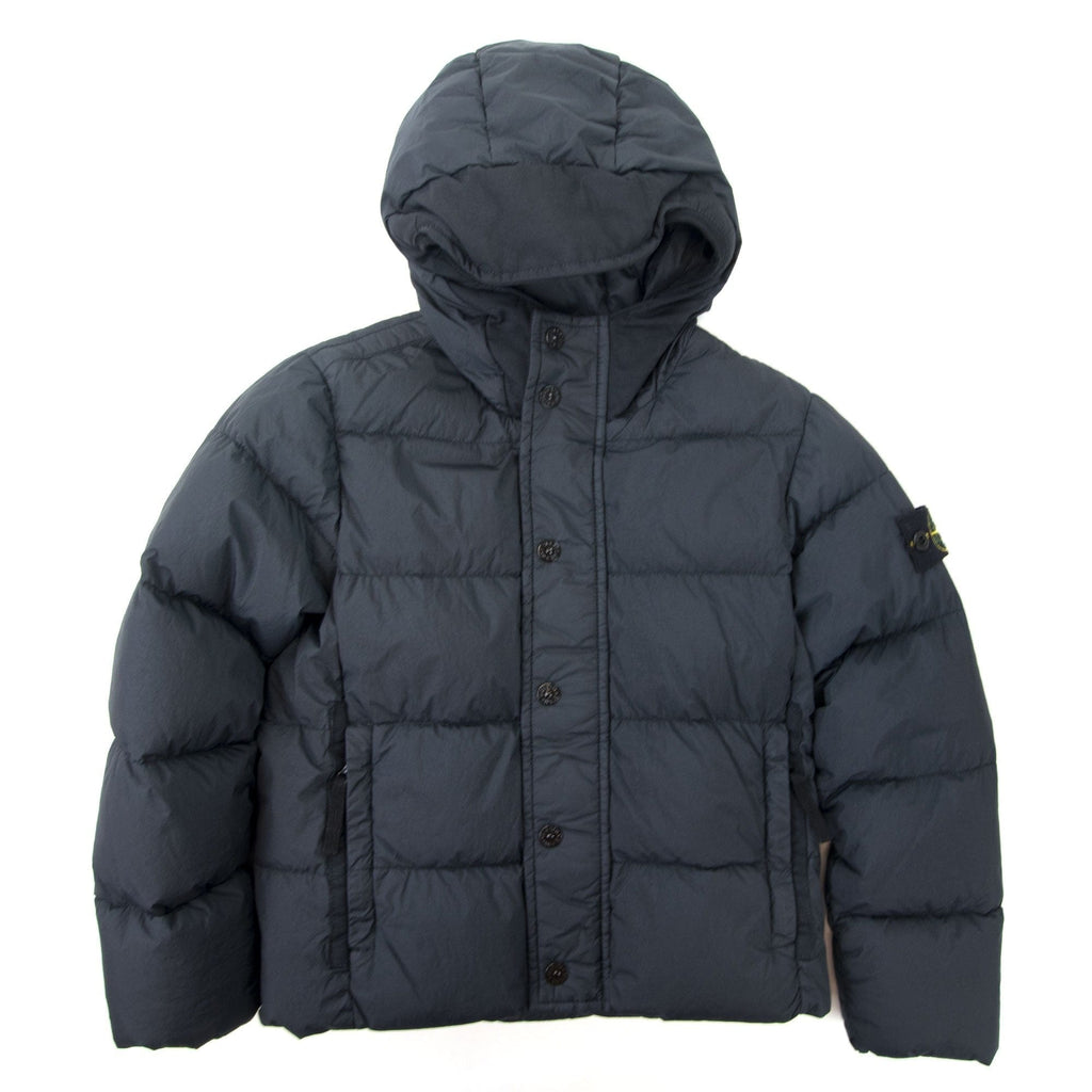 Stone Island Junior Garment Dyed Crinkle Reps Ny Down Jacket Navy Blue V0062