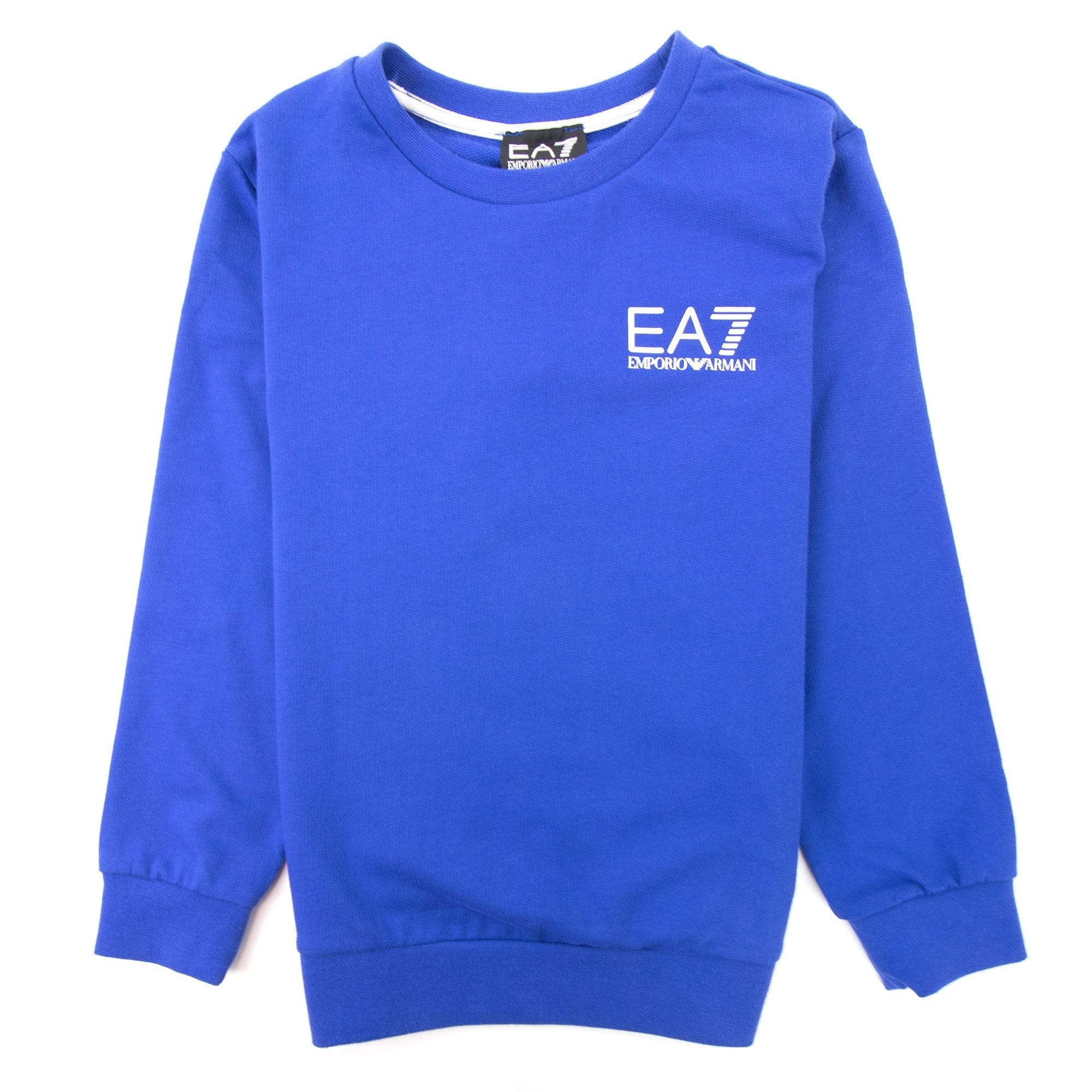 EA7 Junior Chest Logo Sweatshirt Electric Blue