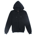 Paul And Shark Arm Patch Enclosed Zip Up Hoodie Black