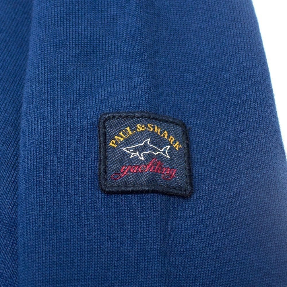 Paul And Shark Arm Patch Crewneck Sweatshirt Royal Blue