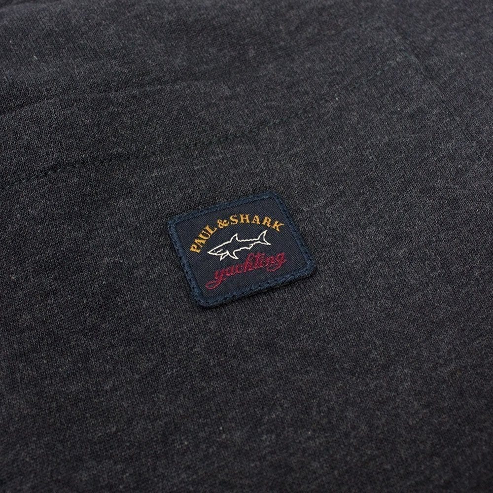 Paul And Shark Back Pocket Patch Logo Tracksuit Bottoms Dark Grey