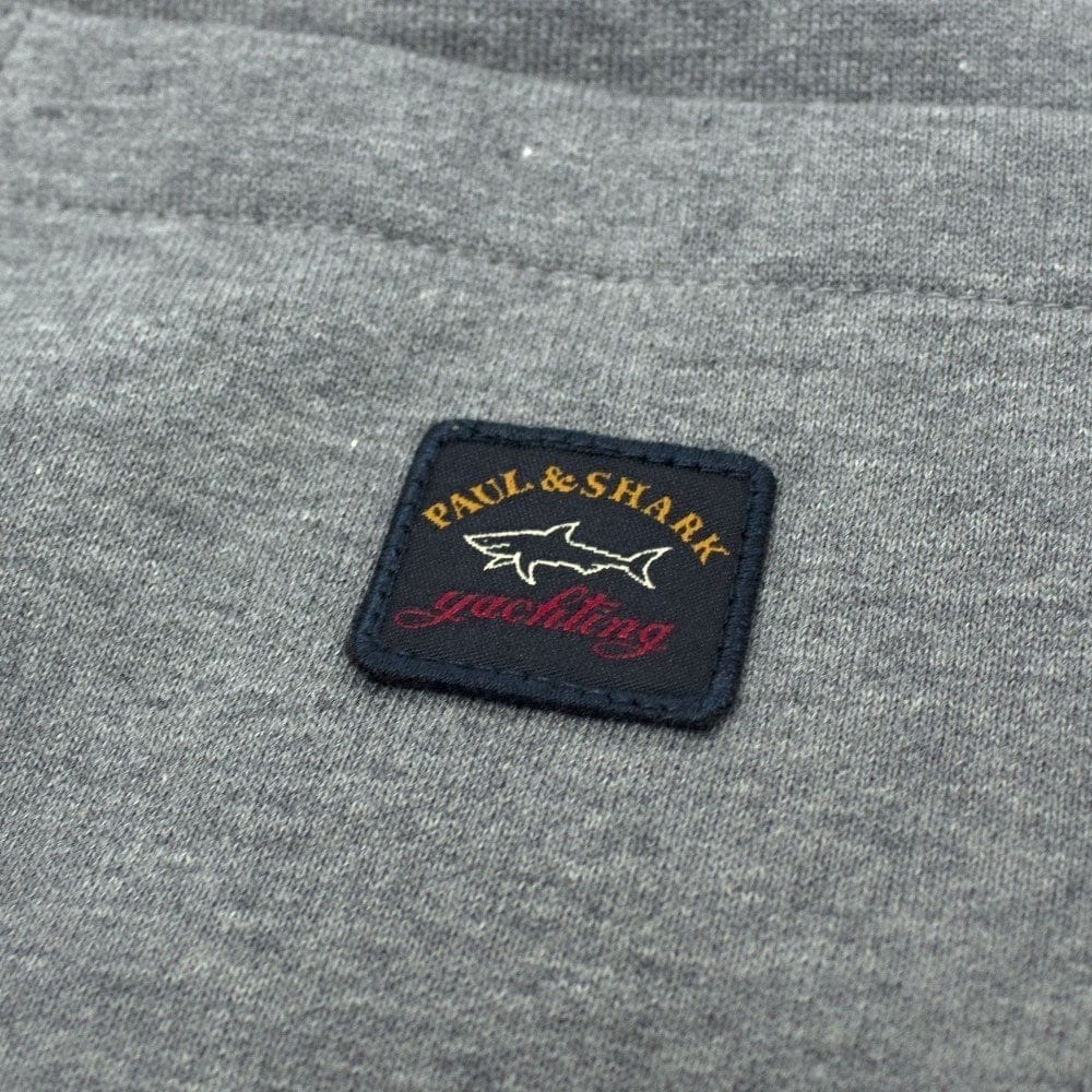 Paul And Shark Back Pocket Patch Logo Tracksuit Bottoms Light Grey