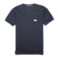 Dolce & Gabbana Metal Logo V Neck T-shirt Navy Blue B0665