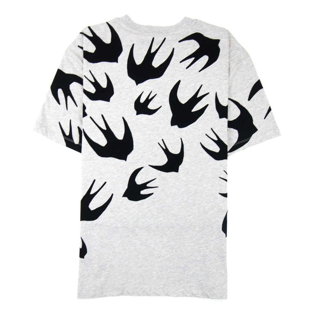 MCQ By Alexander McQueen Signature Swallow T-shirt Grey 1225