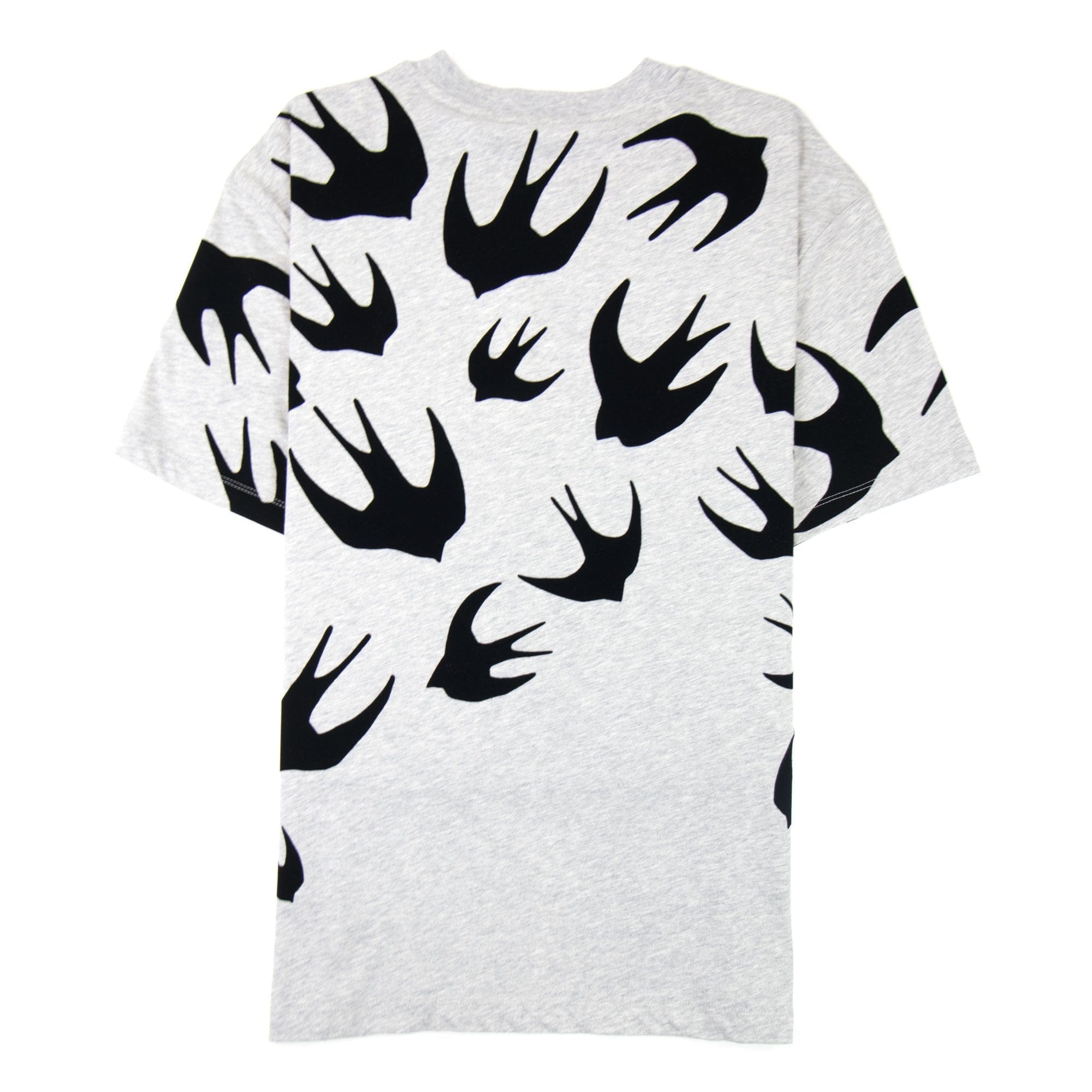 MCQ By Alexander McQueen Signature Swallow T-shirt Grey 1225