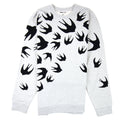 MCQ By Alexander McQueen Felt Swallow Swarm Sweatshirt Grey 1225