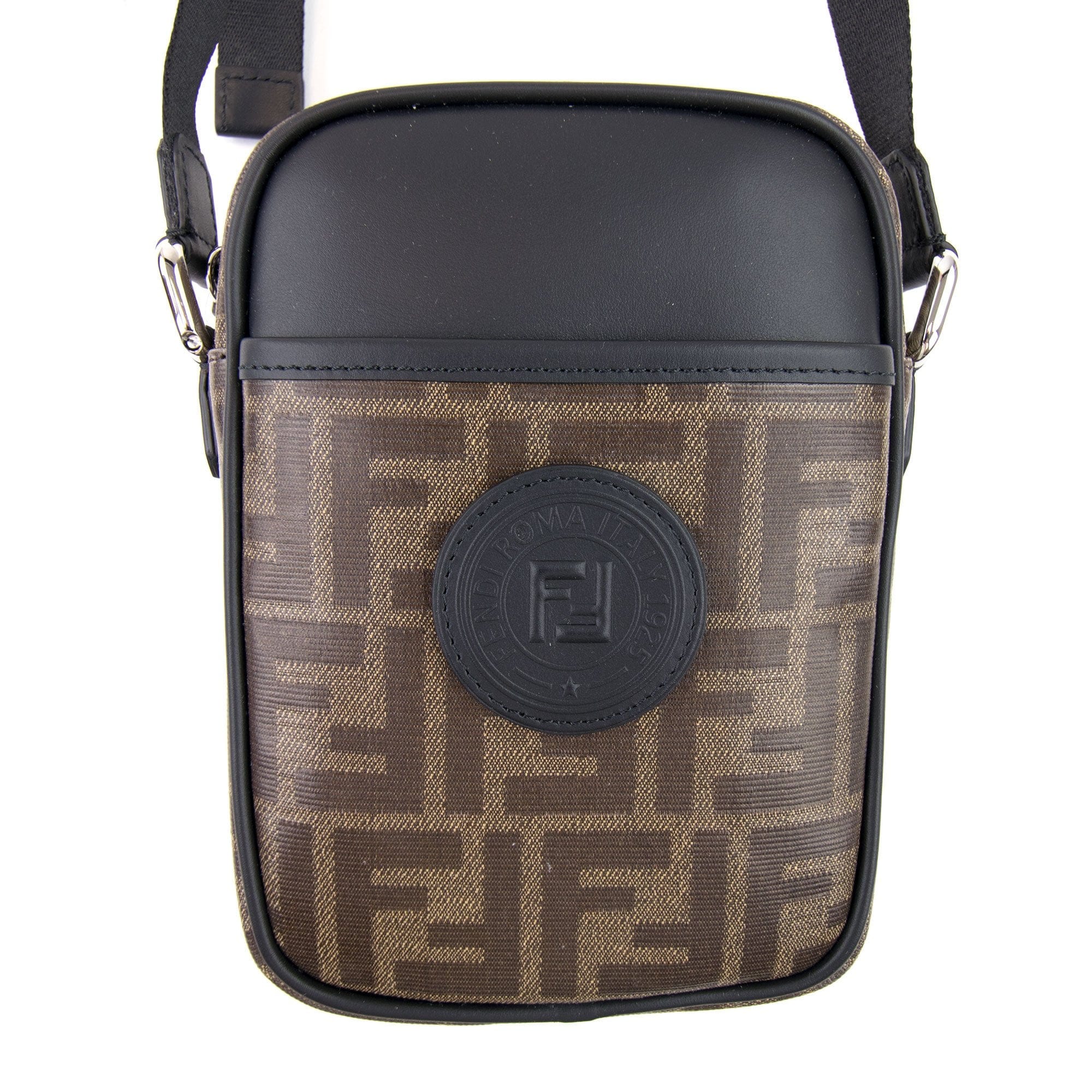 Fendi FF Logo Crossbody Bag Brown