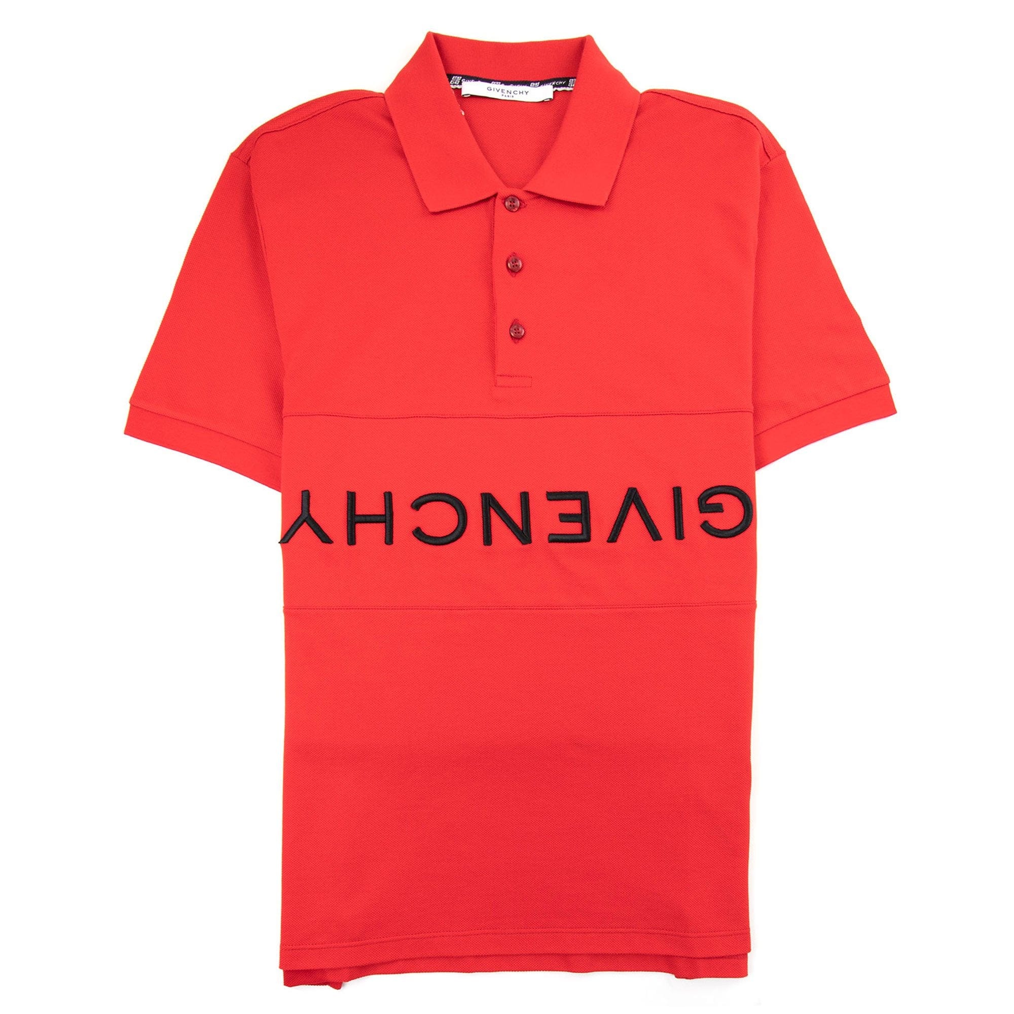 Givenchy Reverse Logo Slim Fit Polo Red