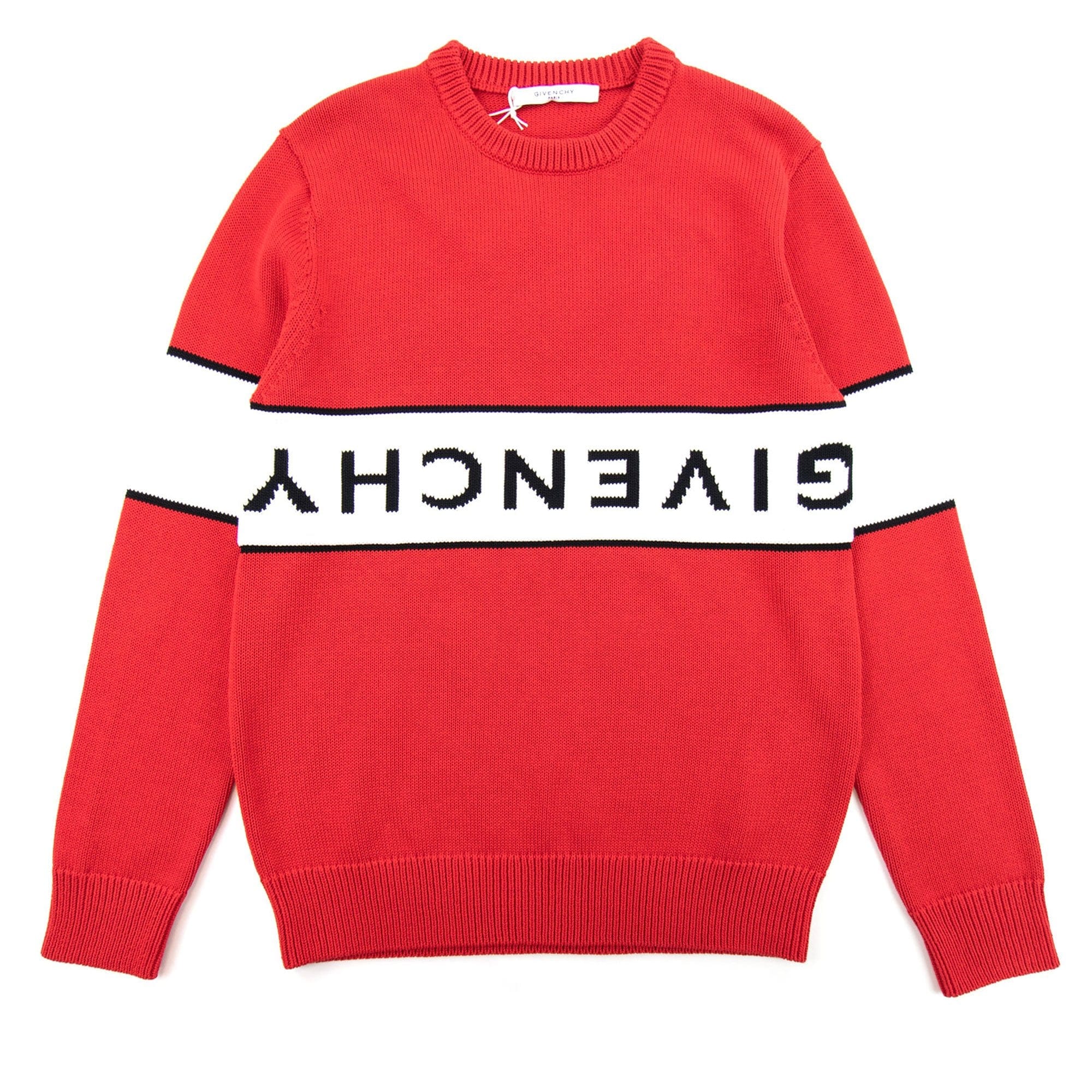 Givenchy Reverse Logo Sweater Red/white