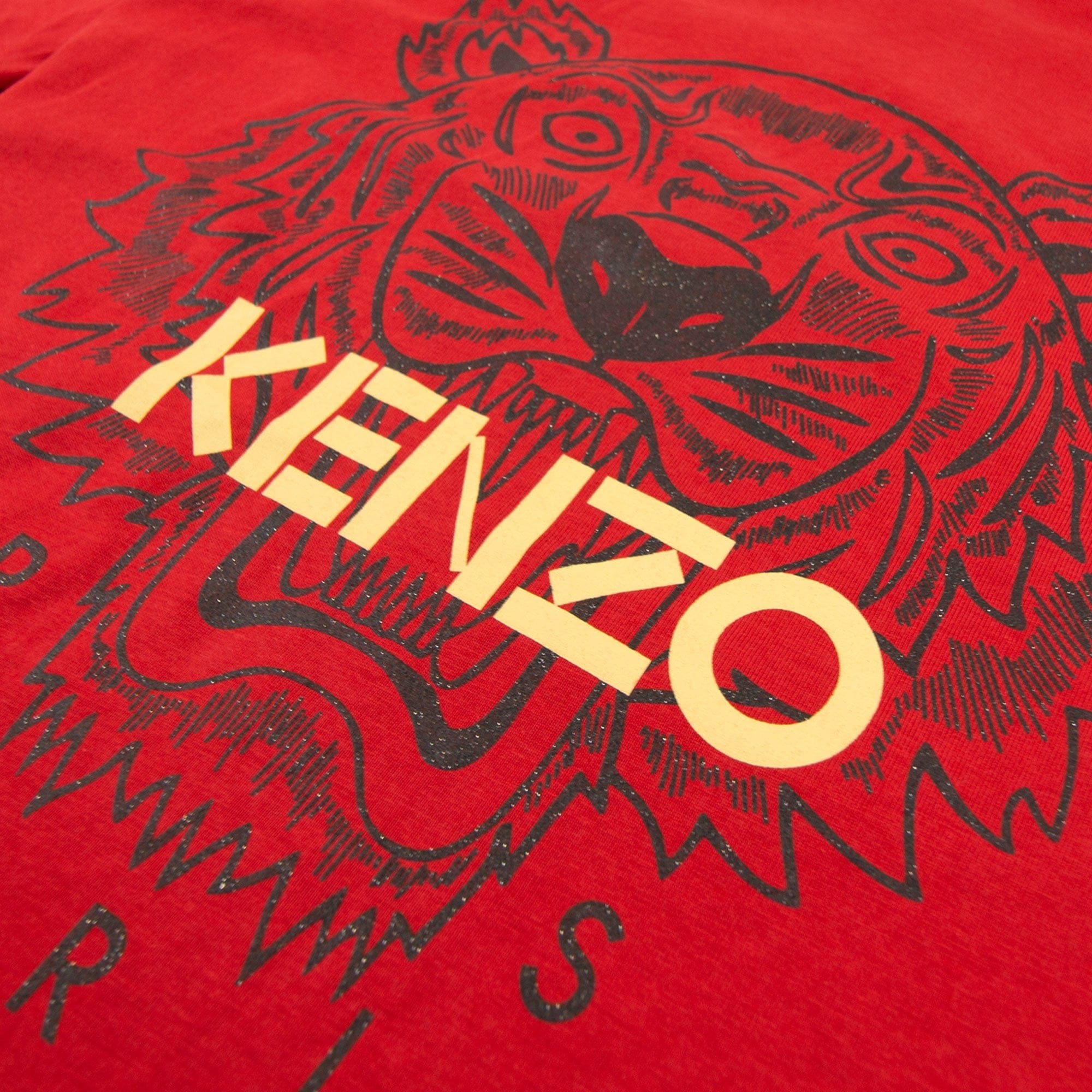 Kenzo Glitter Tiger T-shirt Red