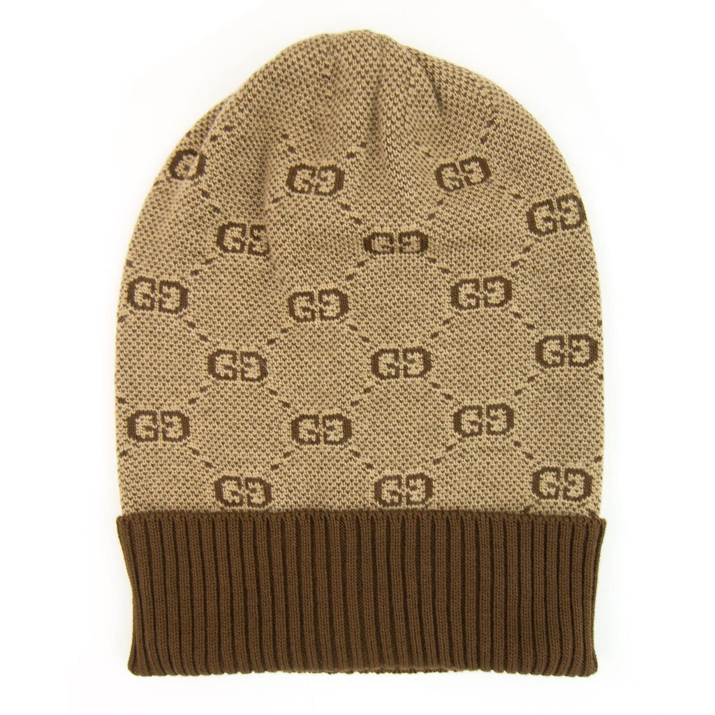 Gucci Junior GG Beanie Hat Brown