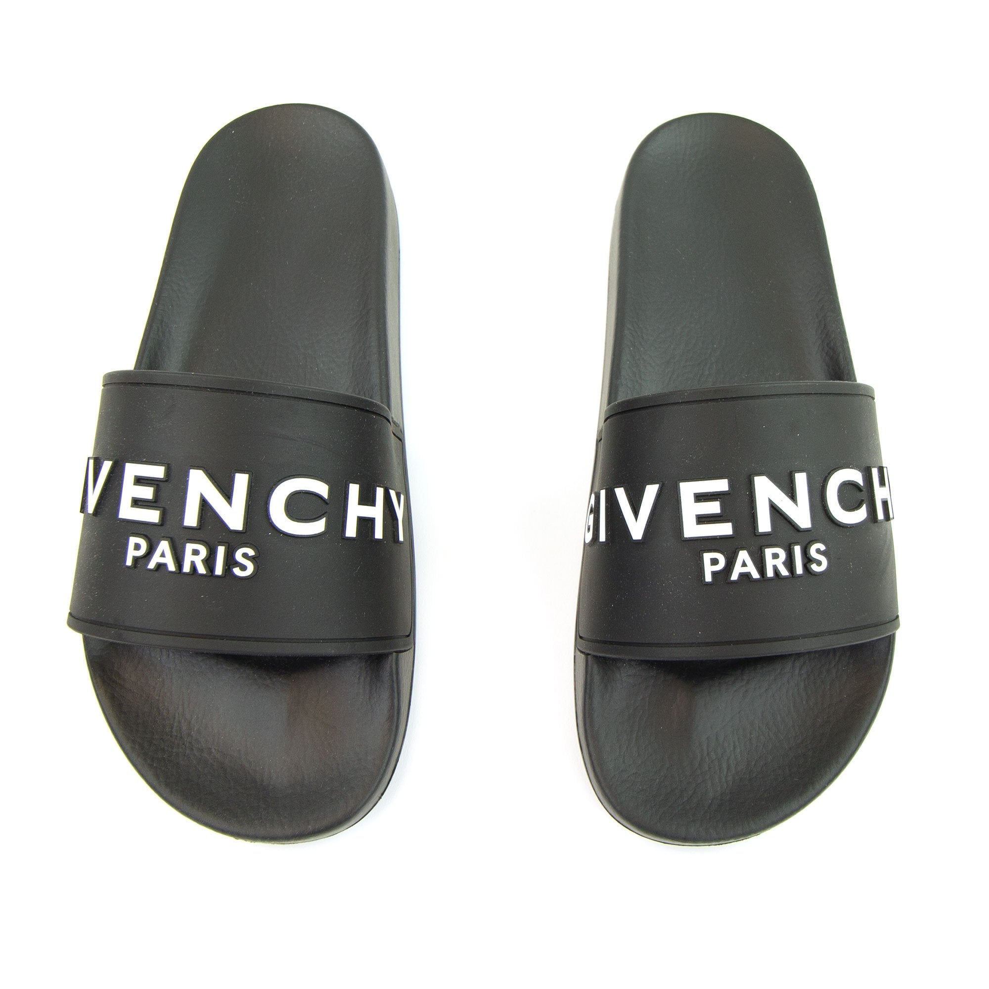 Givenchy Logo Rubber Slides Black