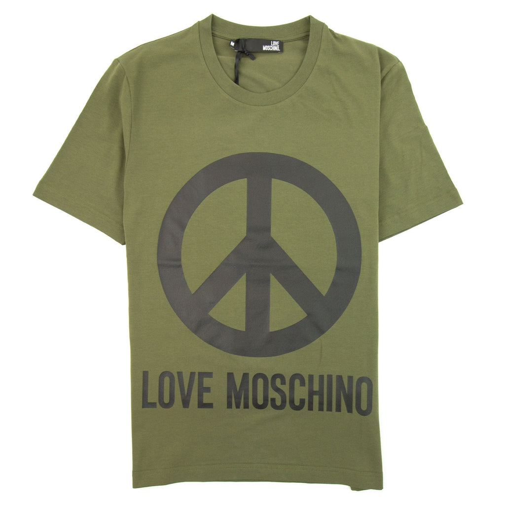 Love Moschino Peace T-shirt Khaki/Black