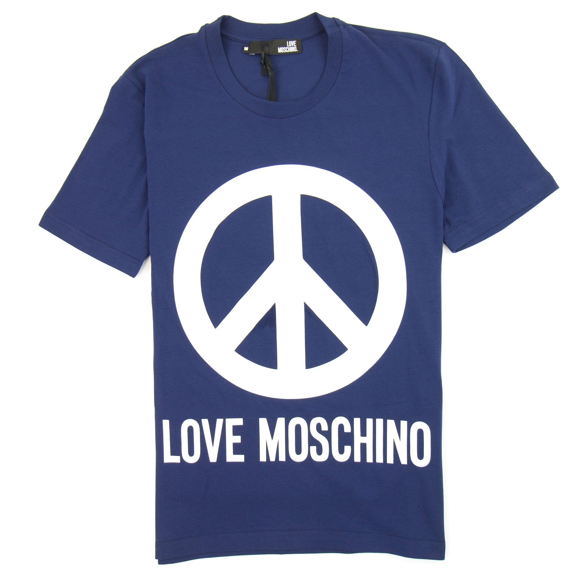 Love Moschino Peace T-shirt Blue/White