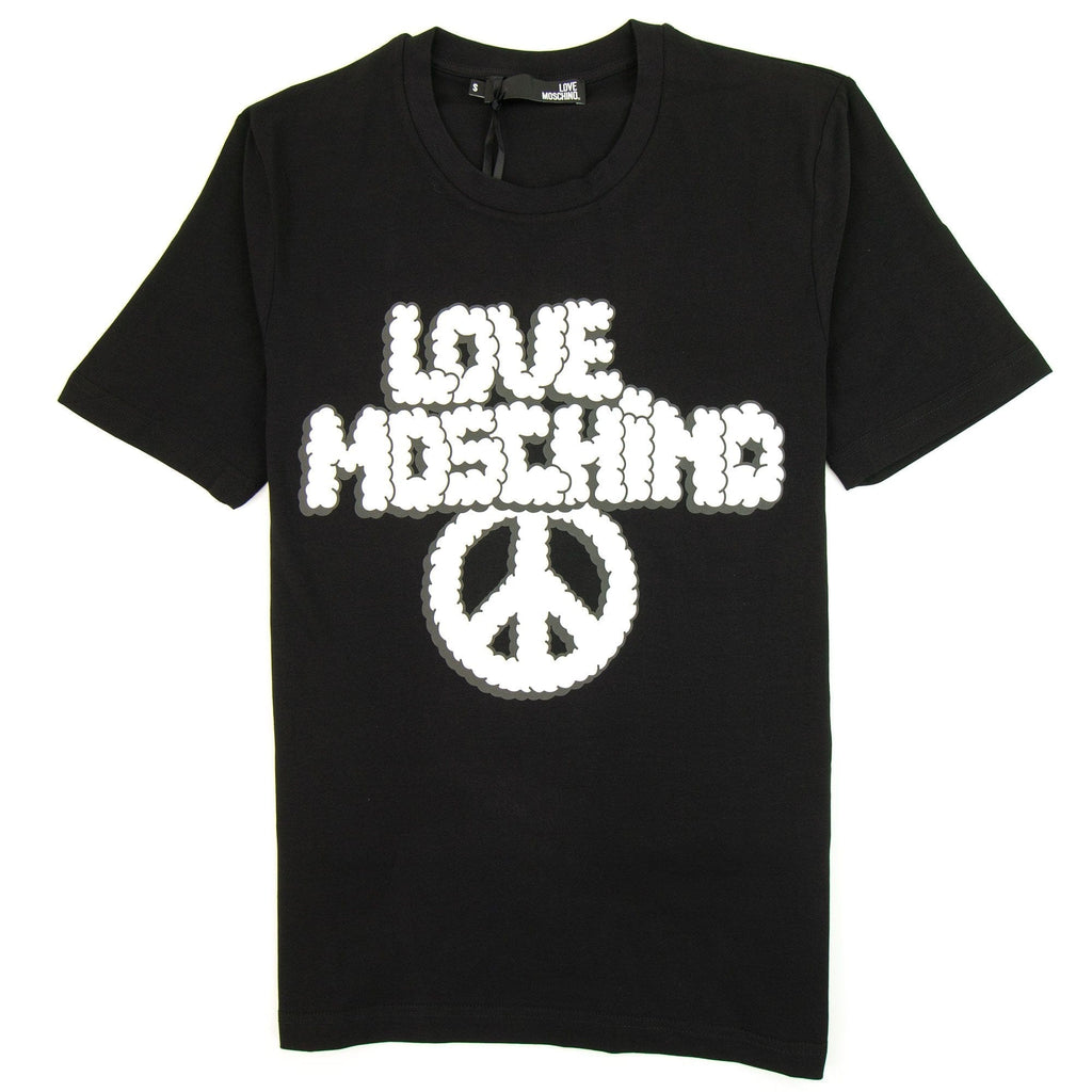 Love Moschino Love Clouds T Shirt Black/white