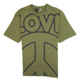 Love Moschino Love Peace Cotton T-shirt Khaki/black