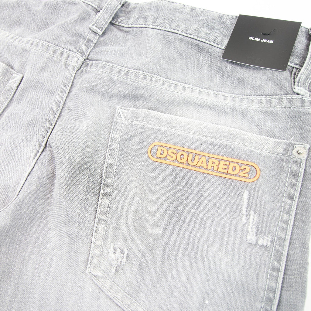 Dsquared2 Grey Denim Slim Jeans Grey