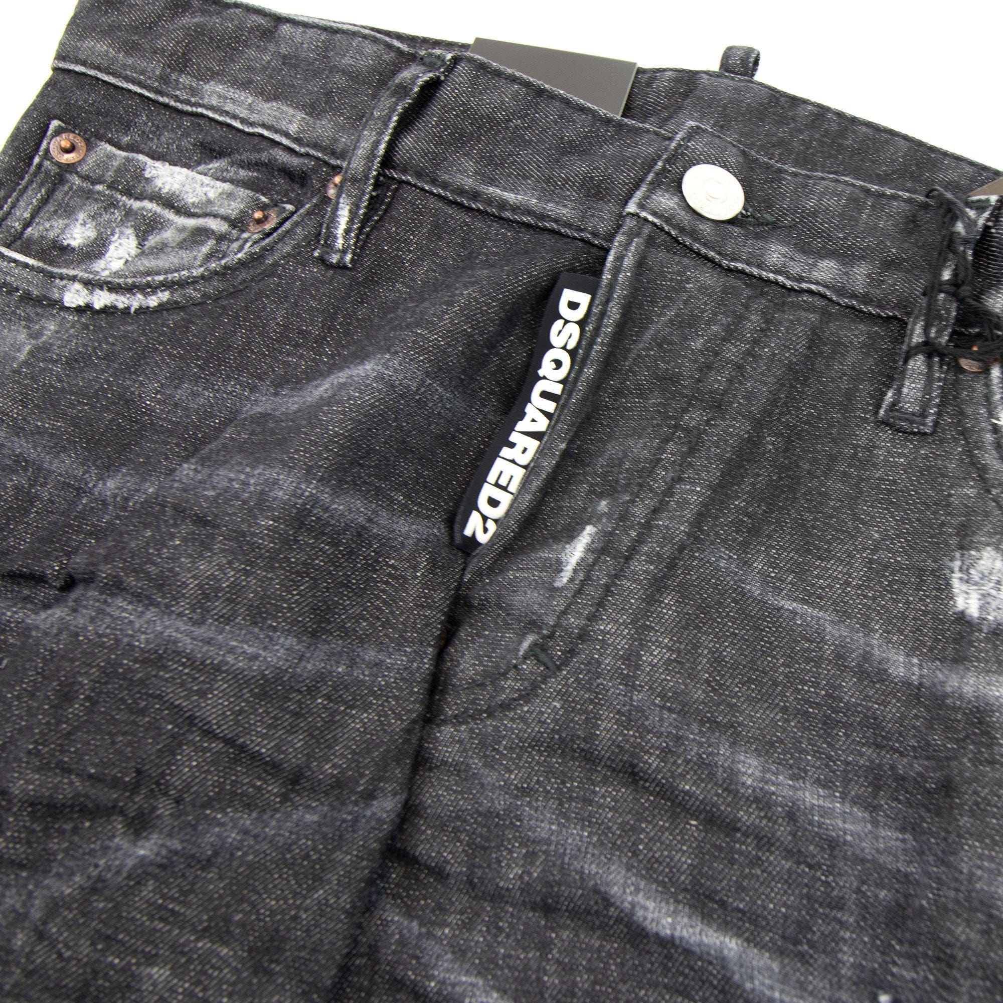 Dsquared2 Black Worked Slim Jeans Black