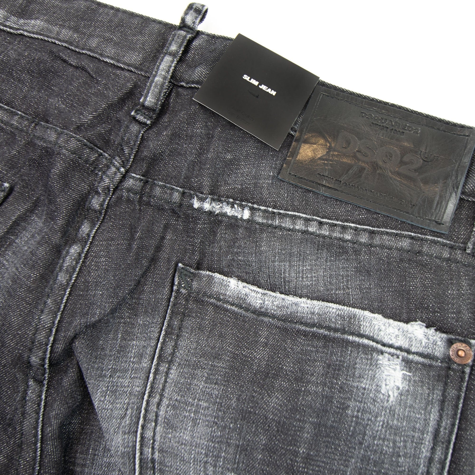 Dsquared2 Black Worked Slim Jeans Black