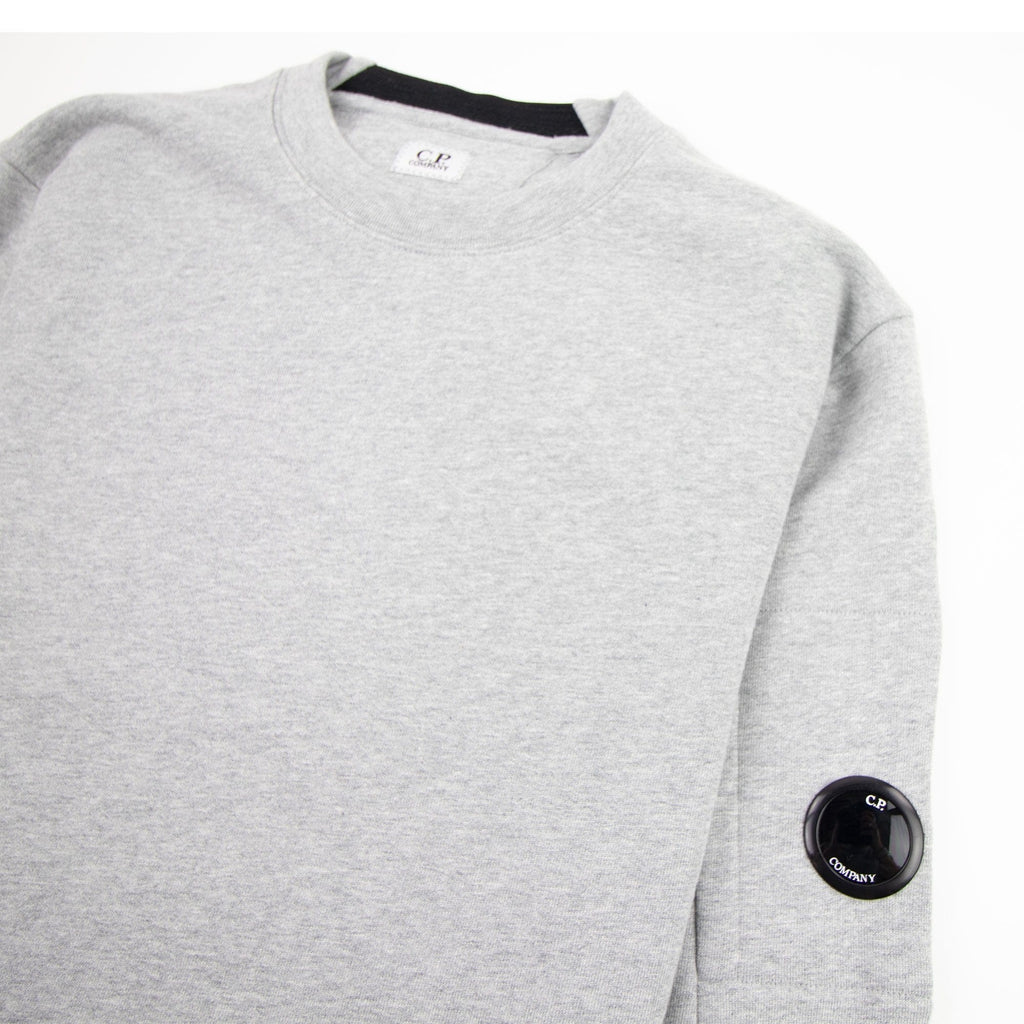 CP Company Diagonal Raised Fleece Lens Crew Sweatshirt Grey M93