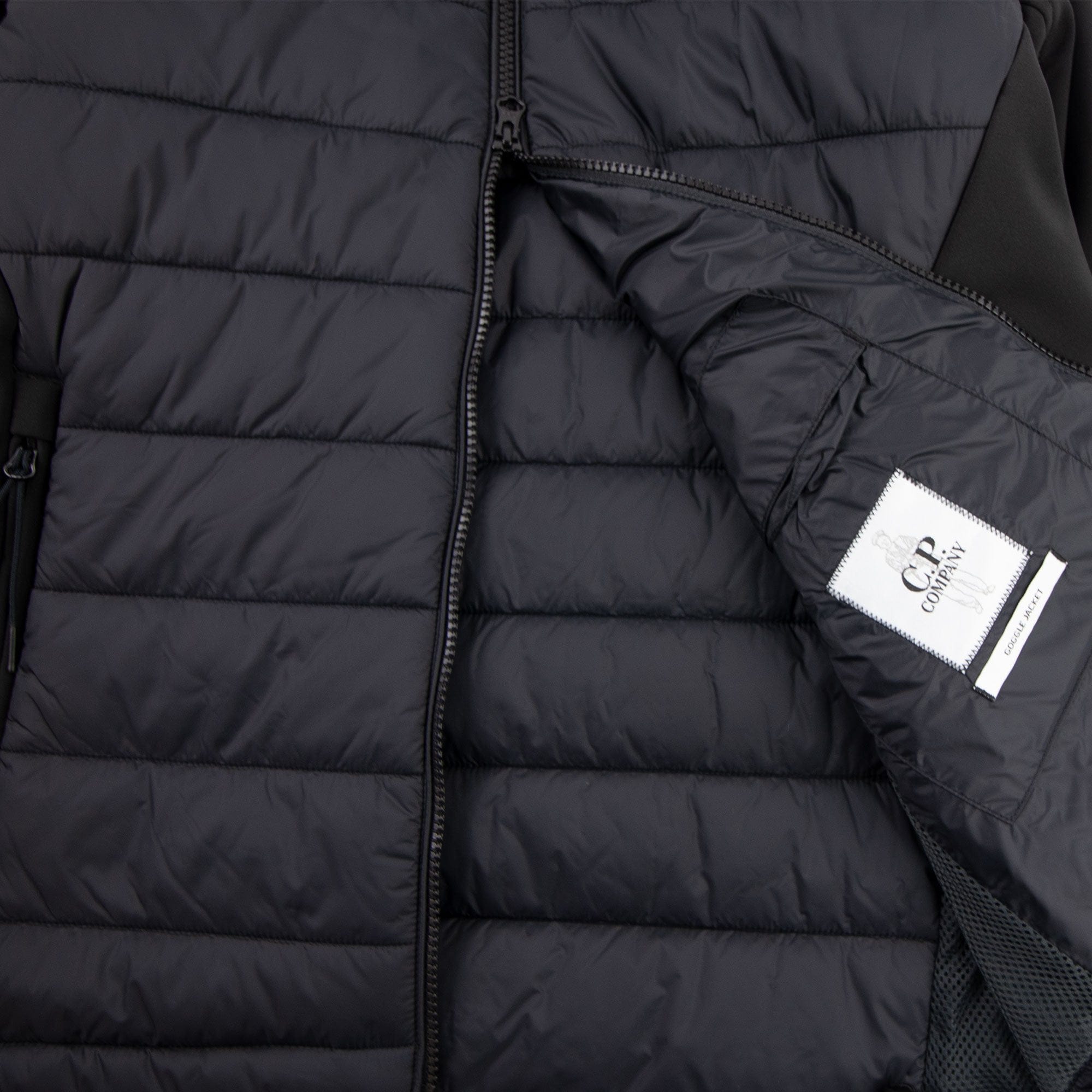 CP Company Padded Half Soft Shell Jacket Black 999