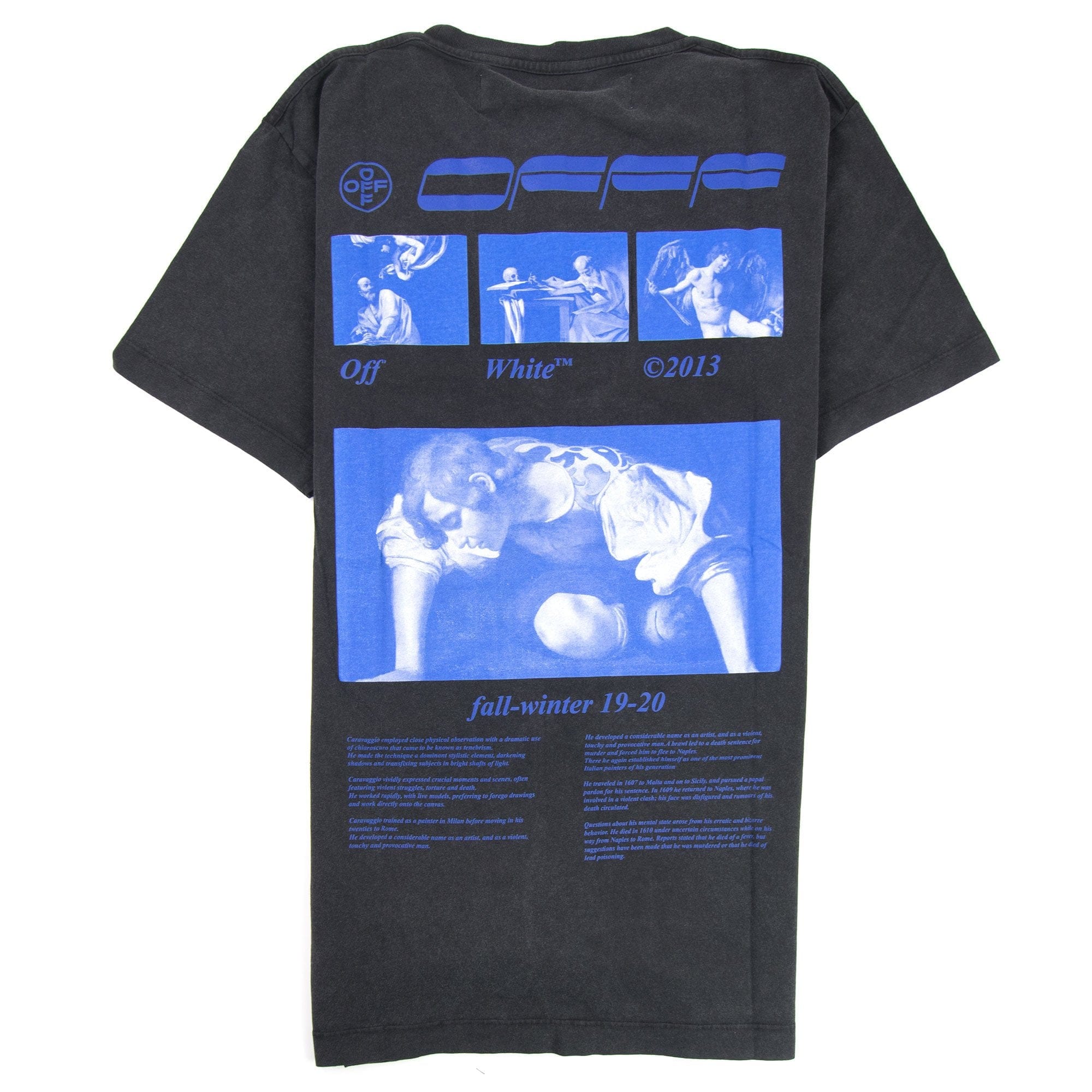 Off White Hardcore Caravaggio Jersey T-shirt Black/blue