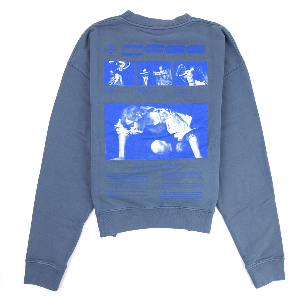 Off White Hardcore Caravaggio Oversized Sweatshirt Indigo Blue