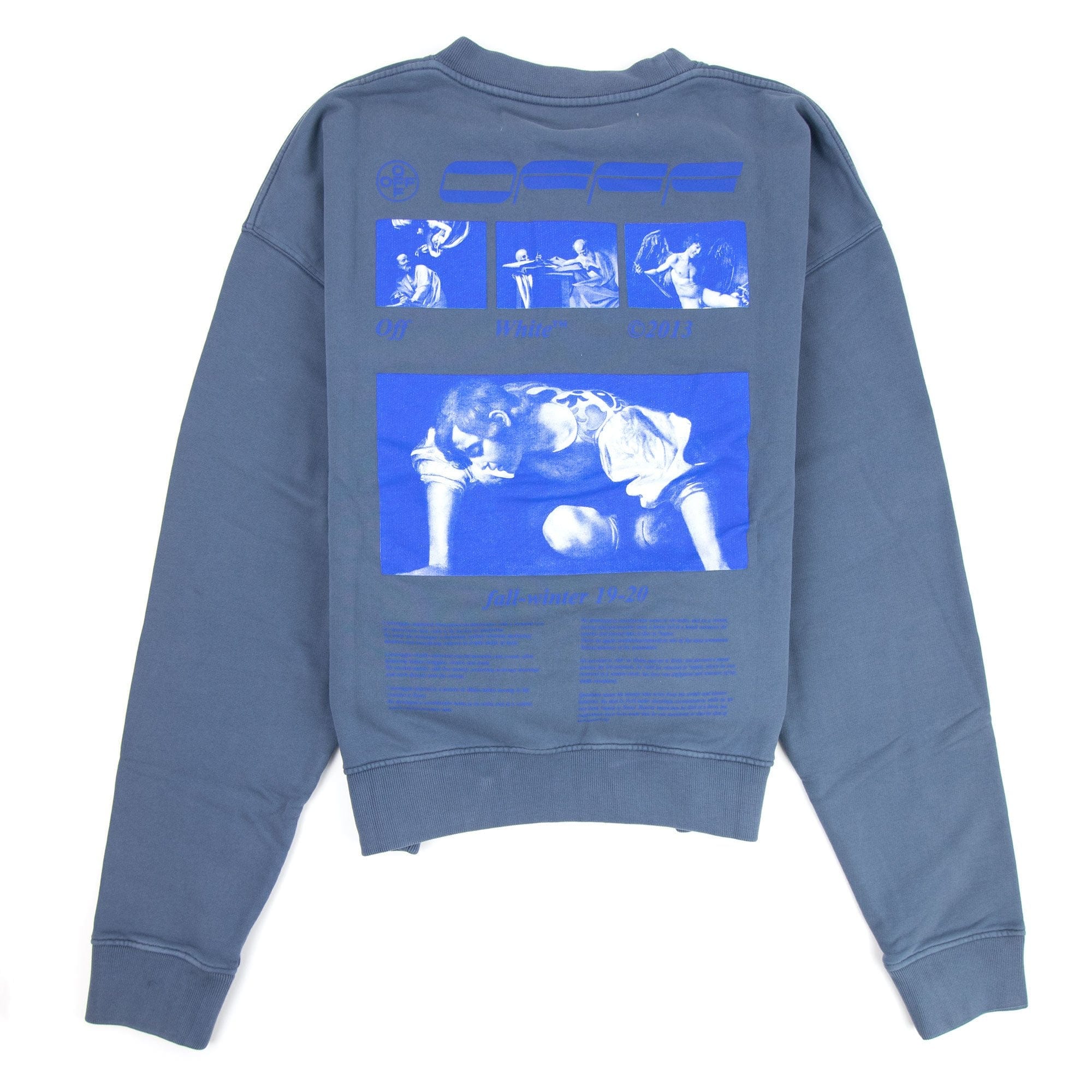 Off White Hardcore Caravaggio Oversized Sweatshirt Indigo Blue