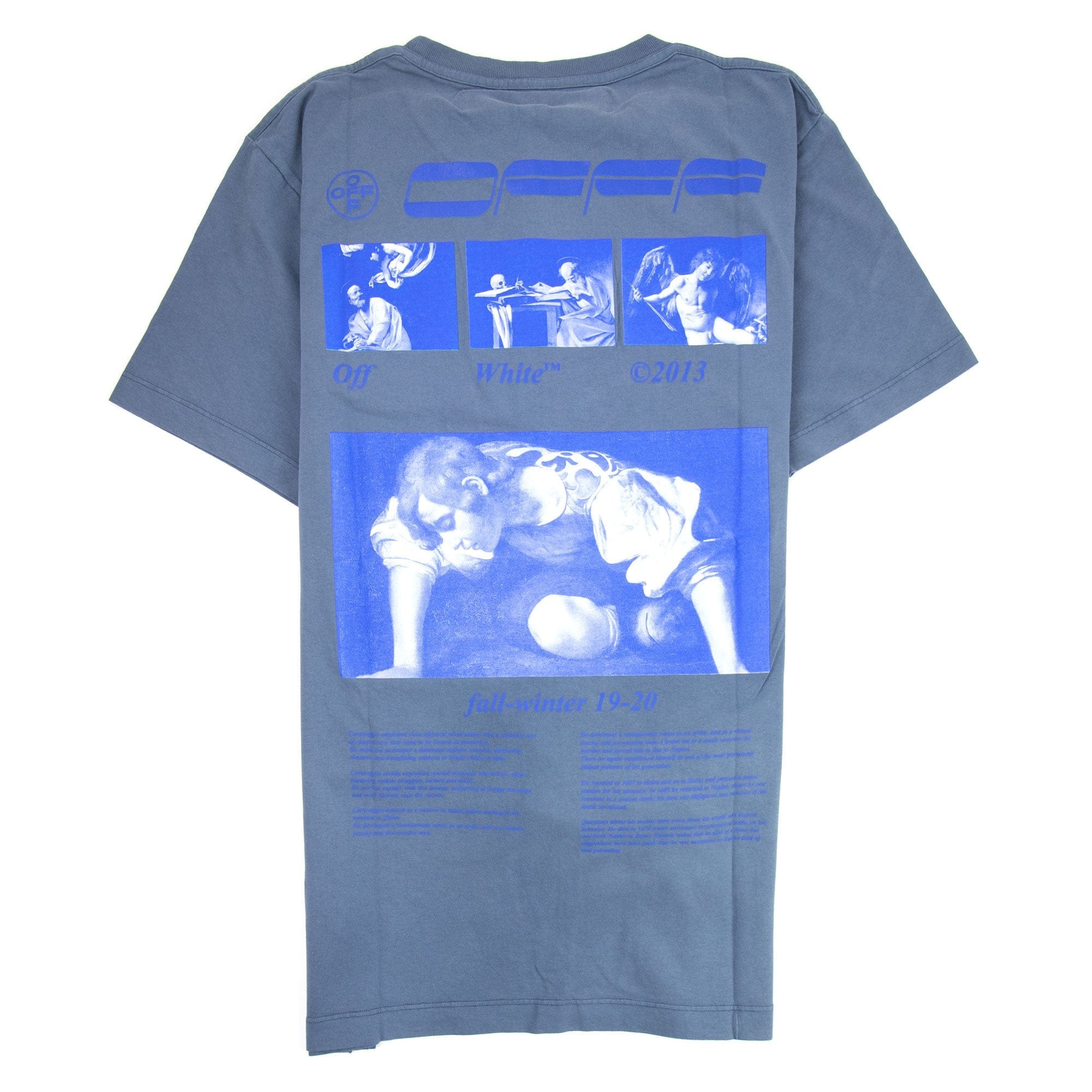 Off White Caravaggio S/S T-Shirt Indigo Blue