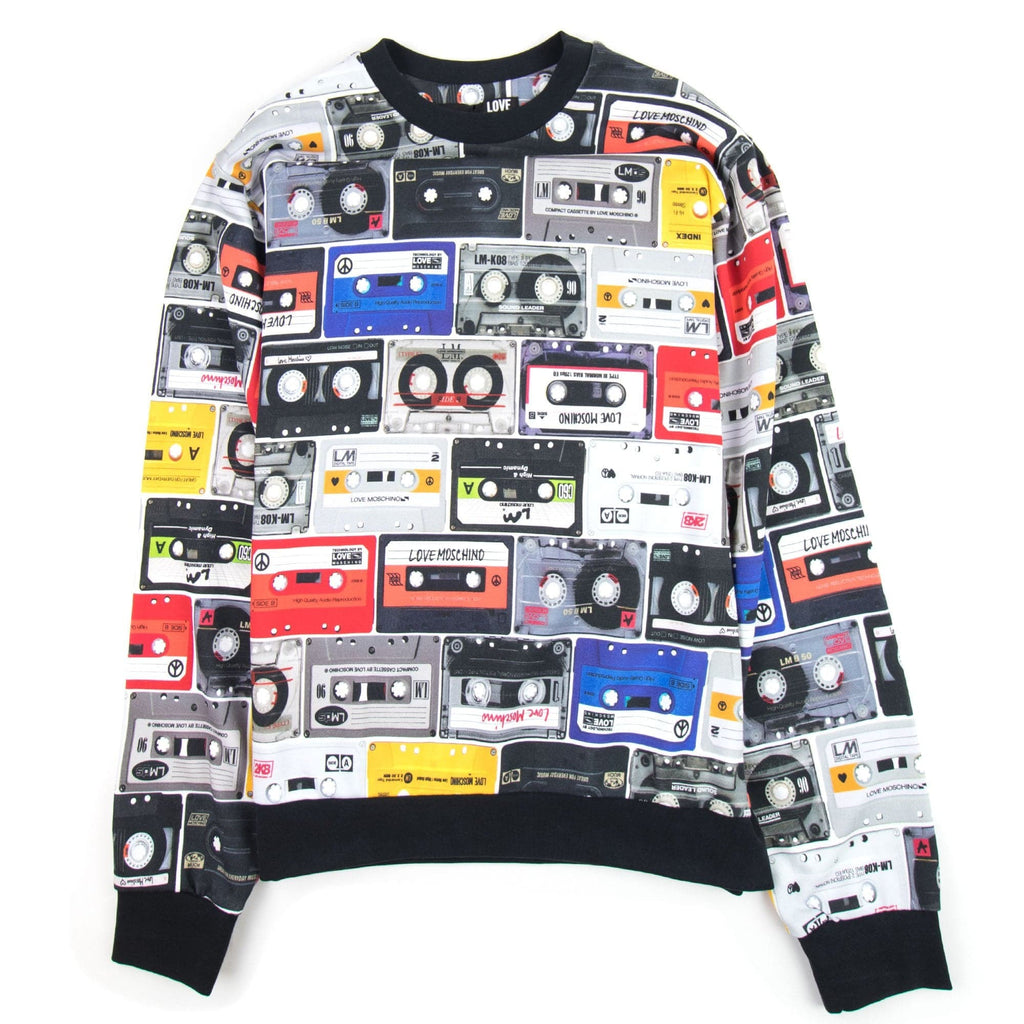 Love Moschino All Over Cassette Printed Sweatshirt Multi