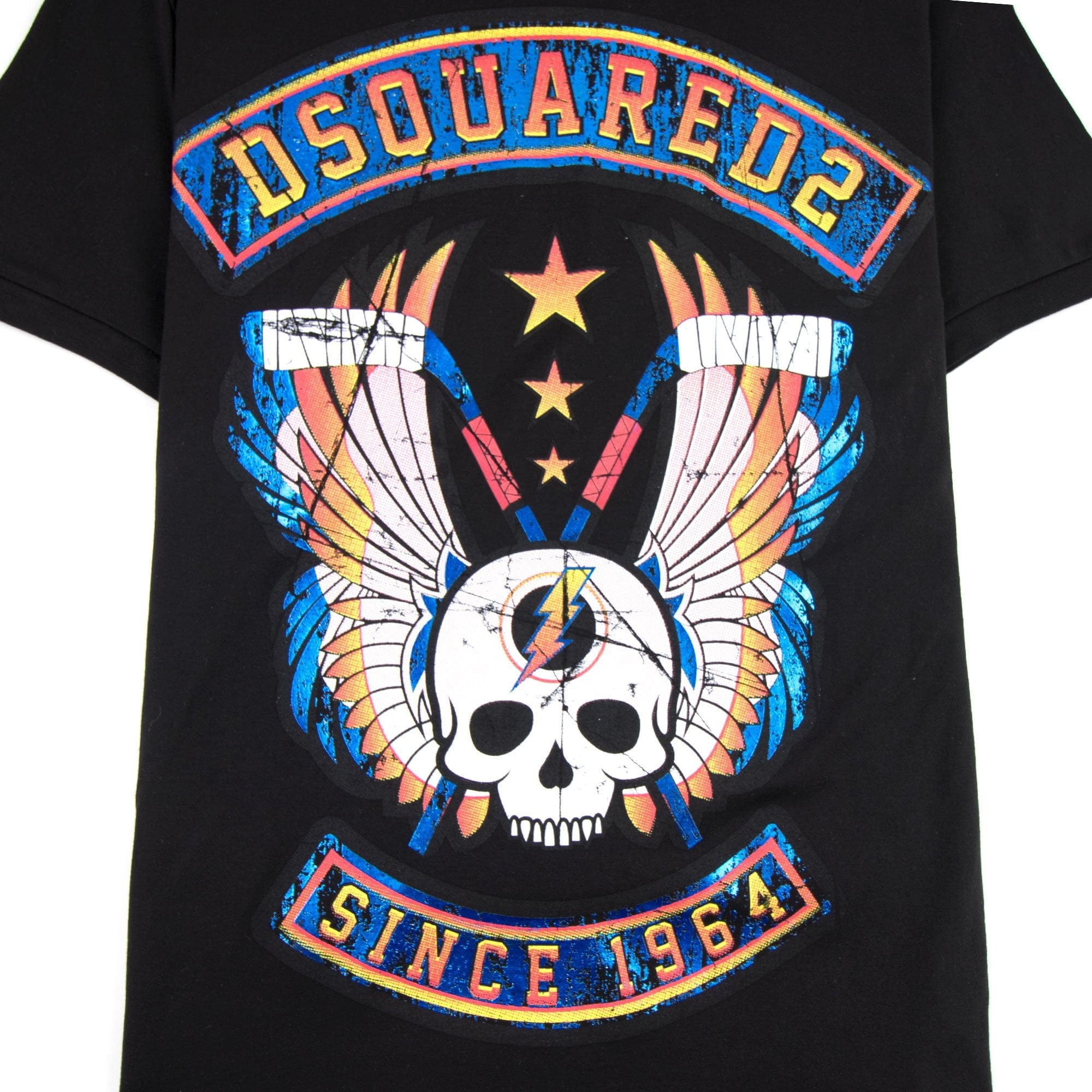 Dsquared2 Winged Skull Holographic T-shirt Black