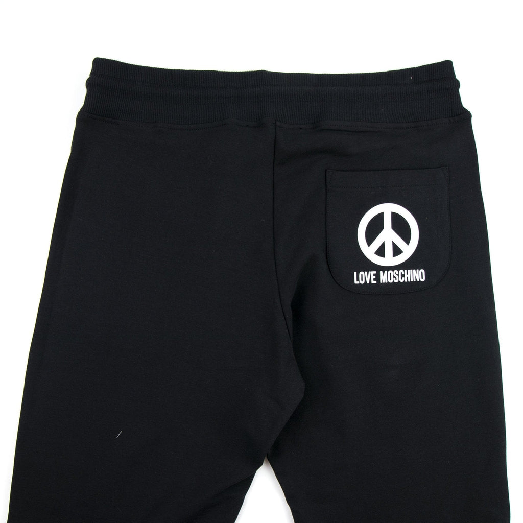 Love Moschino Peace Logo Back Pocket Pants Black