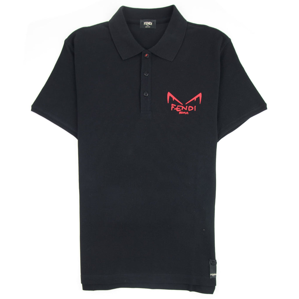 Fendi Bag Bugs Polo Shirt Black