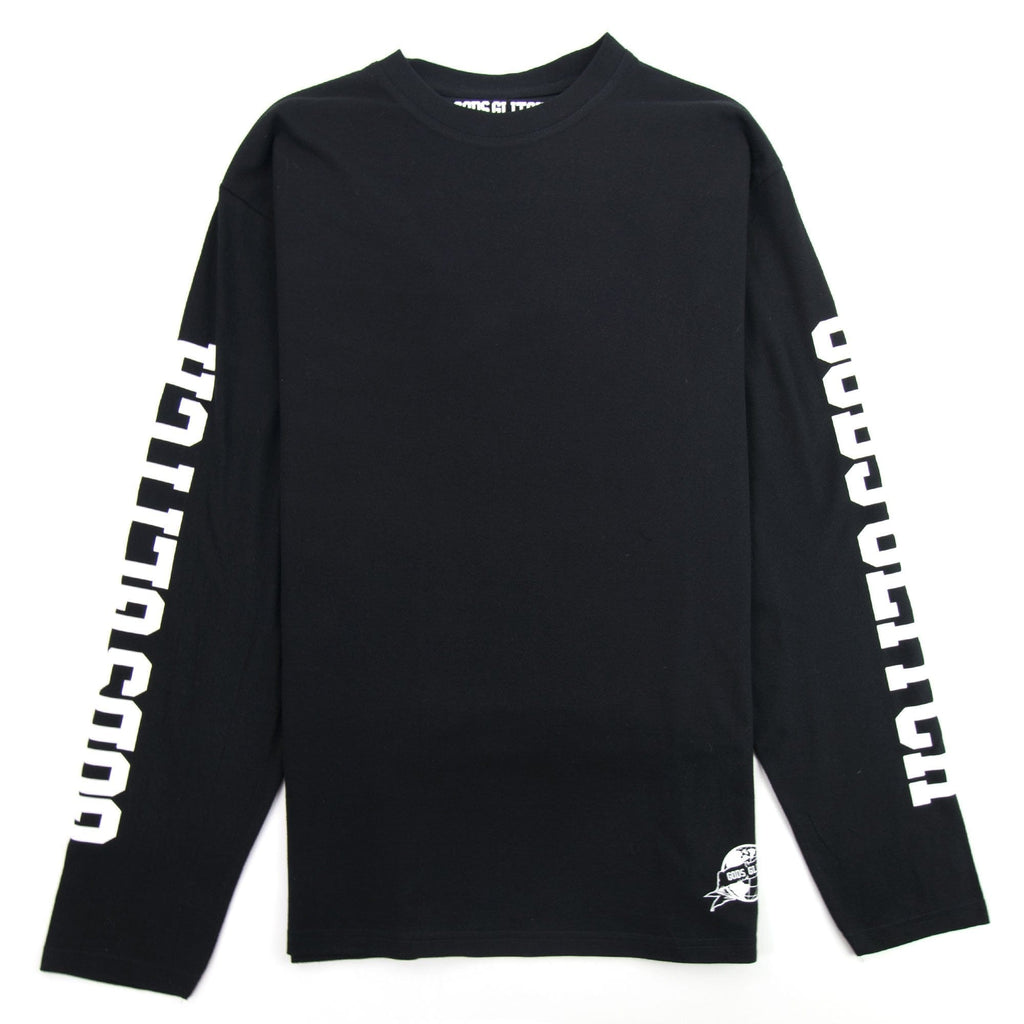 Gods Glitch Martian Pixel Longsleeve T-shirt Black